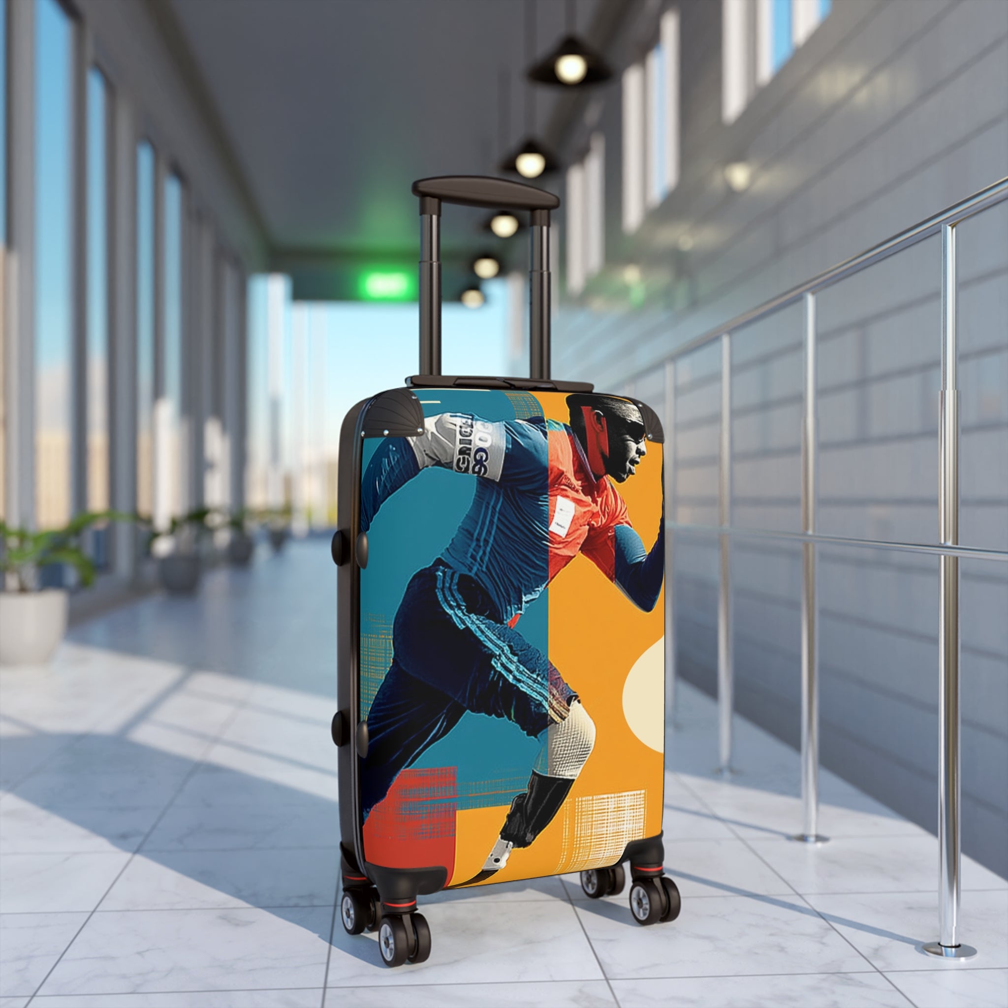 Athlete Runner Suitcase - Travel Gear for Adaptive Sports, Unique Luggage, Inspirational Gift, Mobility Travel, Adventure Bag
