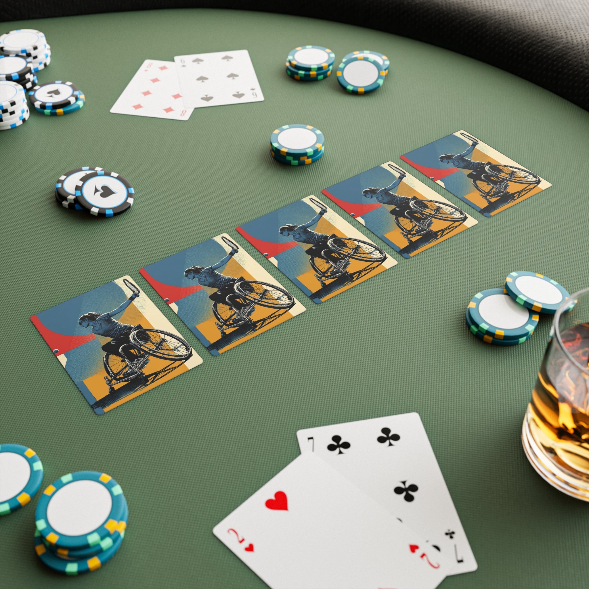 Poker Card Set Tennis, Playing Cards for Game Night, Unique Gift for Poker Lovers, Fun Family Activity, Card Game Accessories, Casino Theme Decor