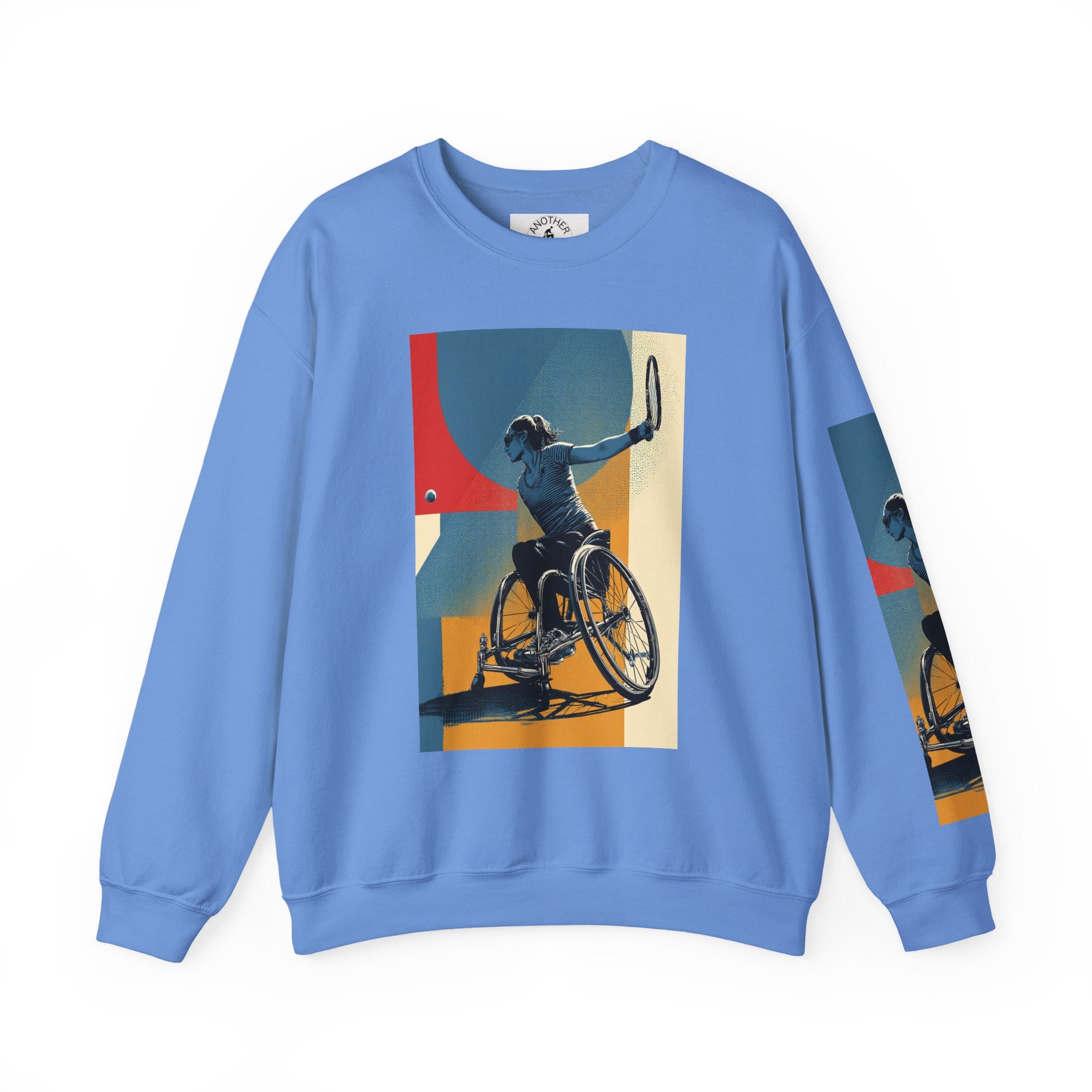 Inclusive WheelChair Course Sports Themed Sweatshirt for Empowerment, Unisex Heavy Blend Crewneck, Inspirational Gift for Activists