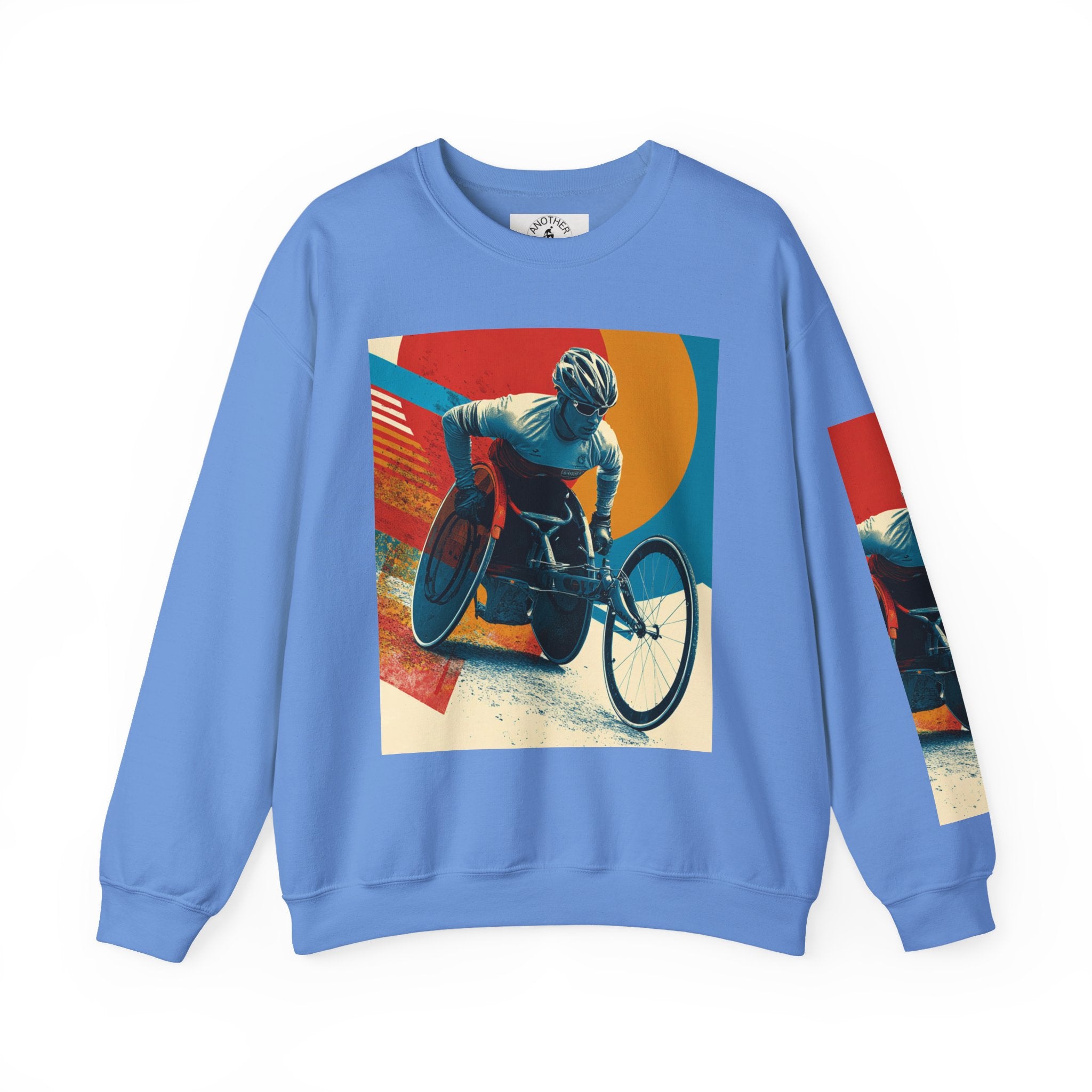 Inclusive WheelChair Course Sports Themed Sweatshirt for Empowerment, Unisex Heavy Blend Crewneck, Inspirational Gift for Activists