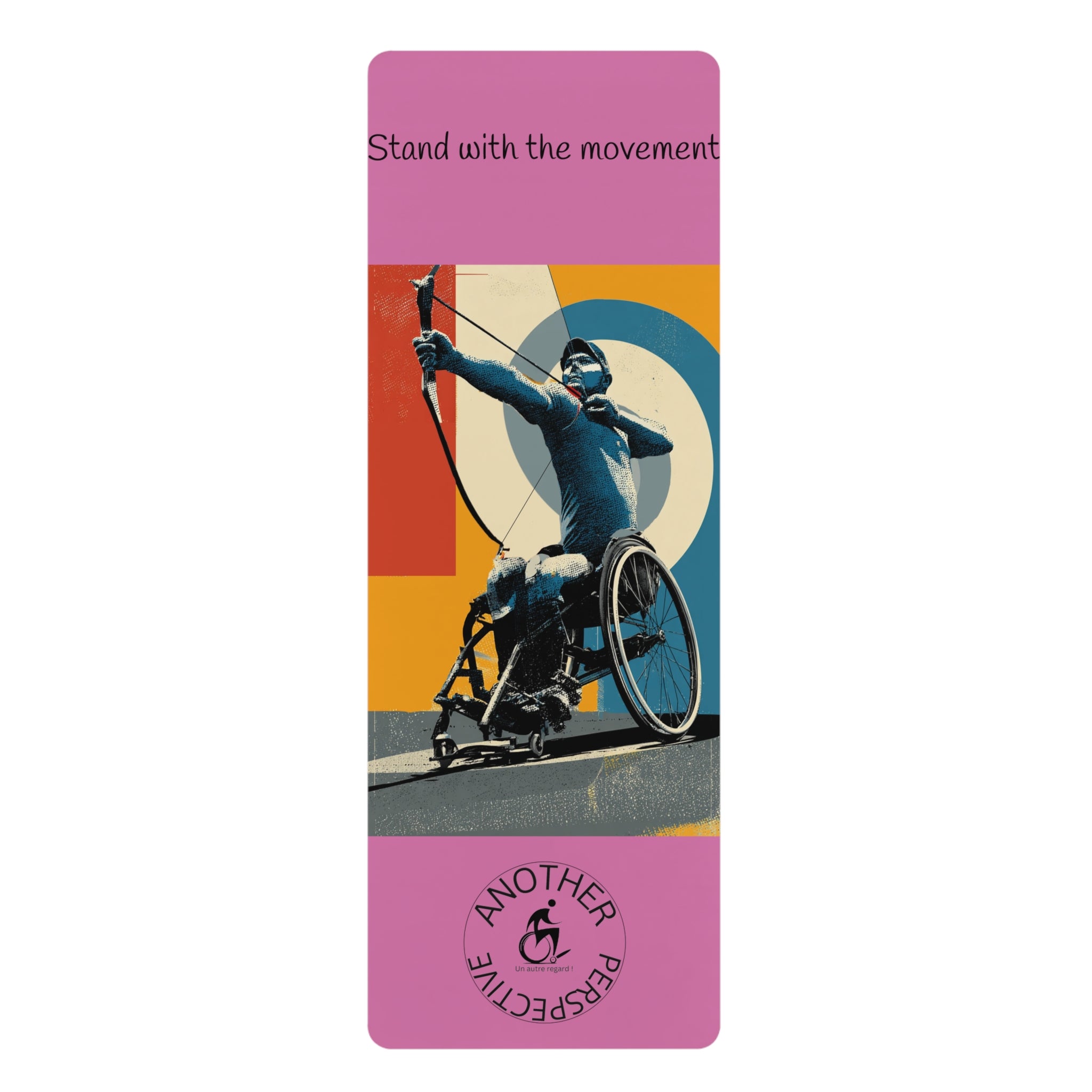 Rubber Yoga Mat with Inspirational Design - Ideal for Fitness Lovers, Home Workouts, Yoga Classes, Mindfulness, Gift for Yogis