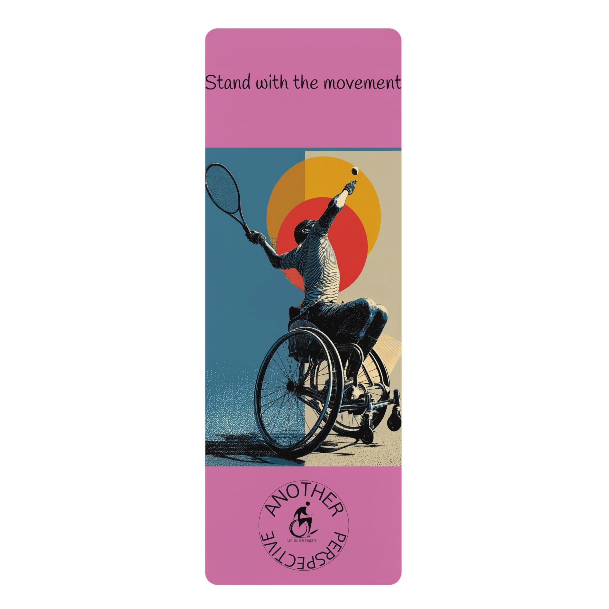 Rubber Yoga Mat with Inspirational Design - Ideal for Fitness Lovers, Home Workouts, Yoga Classes, Mindfulness, Gift for Yogis