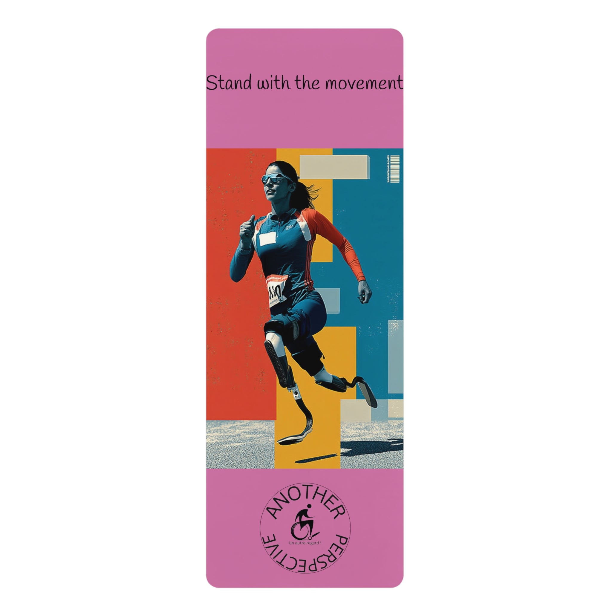 Rubber Yoga Mat with Inspirational Design - Ideal for Fitness Lovers, Home Workouts, Yoga Classes, Mindfulness, Gift for Yogis