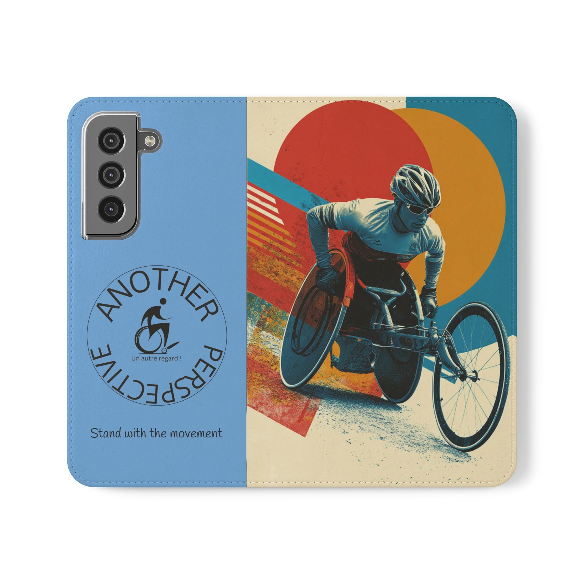 Mobility Advocate Flip Case for Phone Wheelchair, Supportive Gift for Activists, Stylish Wallet Phone Case, Perfect for Everyday Use