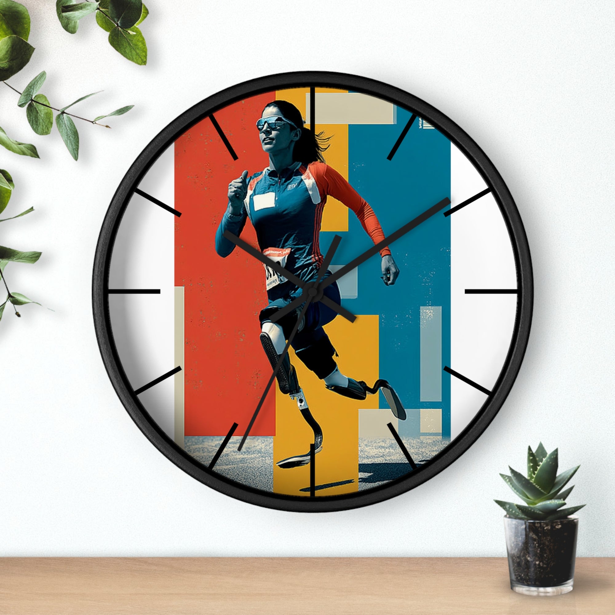 Motivational Sports Course Wall Clock, Inspirational Decor for Athletes, Fitness Gift, Perfect for Home Gym, Competition, or Office