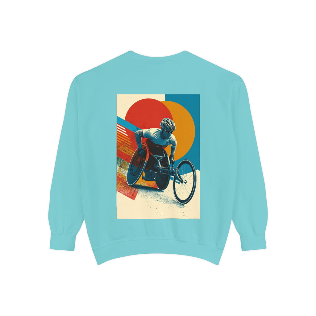 Inspirational Unisex Sweatshirt - Motivational Sports Wheelchair course Design | Perfect for Coaches, Athletes, Gifts, Casual Wear, and Events