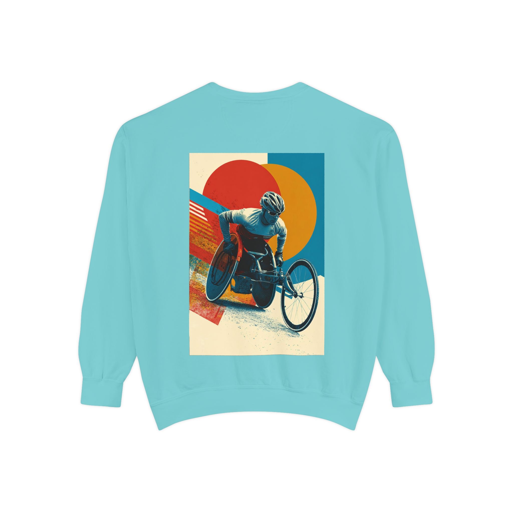 Inspirational Unisex Sweatshirt - Motivational Sports Wheelchair course Design | Perfect for Coaches, Athletes, Gifts, Casual Wear, and Events