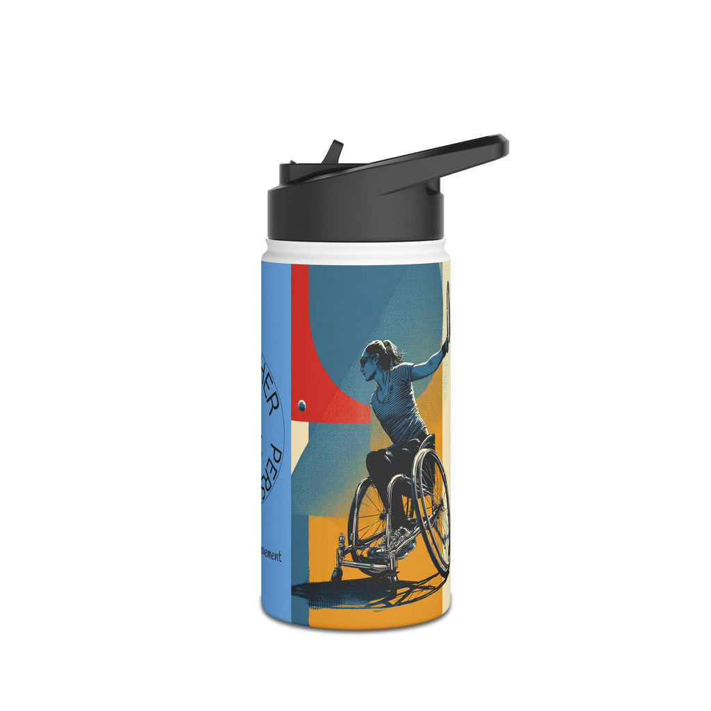 Colorful Stainless Steel Water Bottle – Para-sport Tennis Design, Eco-Friendly Hydration, Gift Idea for All Athletes, Travel Mug, Fitness Accessory