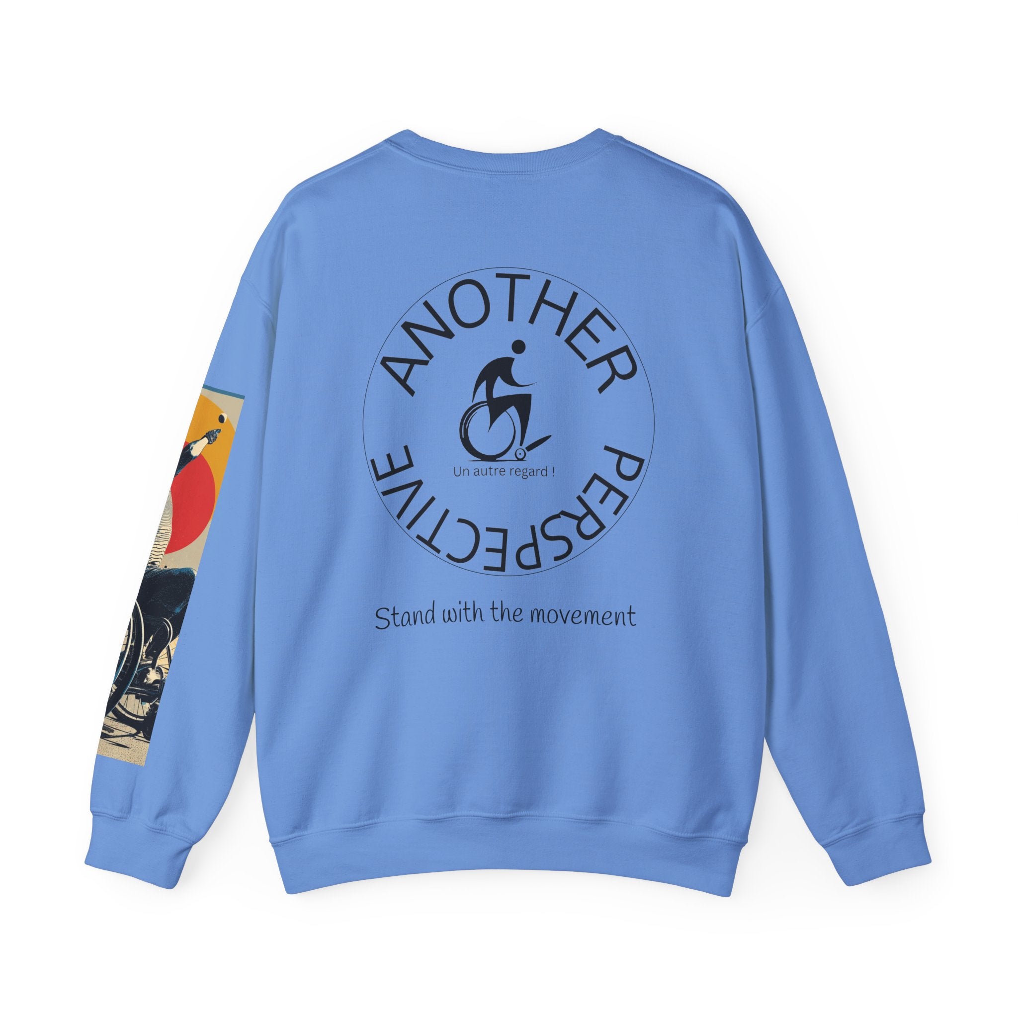 Inclusive WheelChair Tennis Sports Themed Sweatshirt for Empowerment, Unisex Heavy Blend Crewneck, Inspirational Gift for Activists