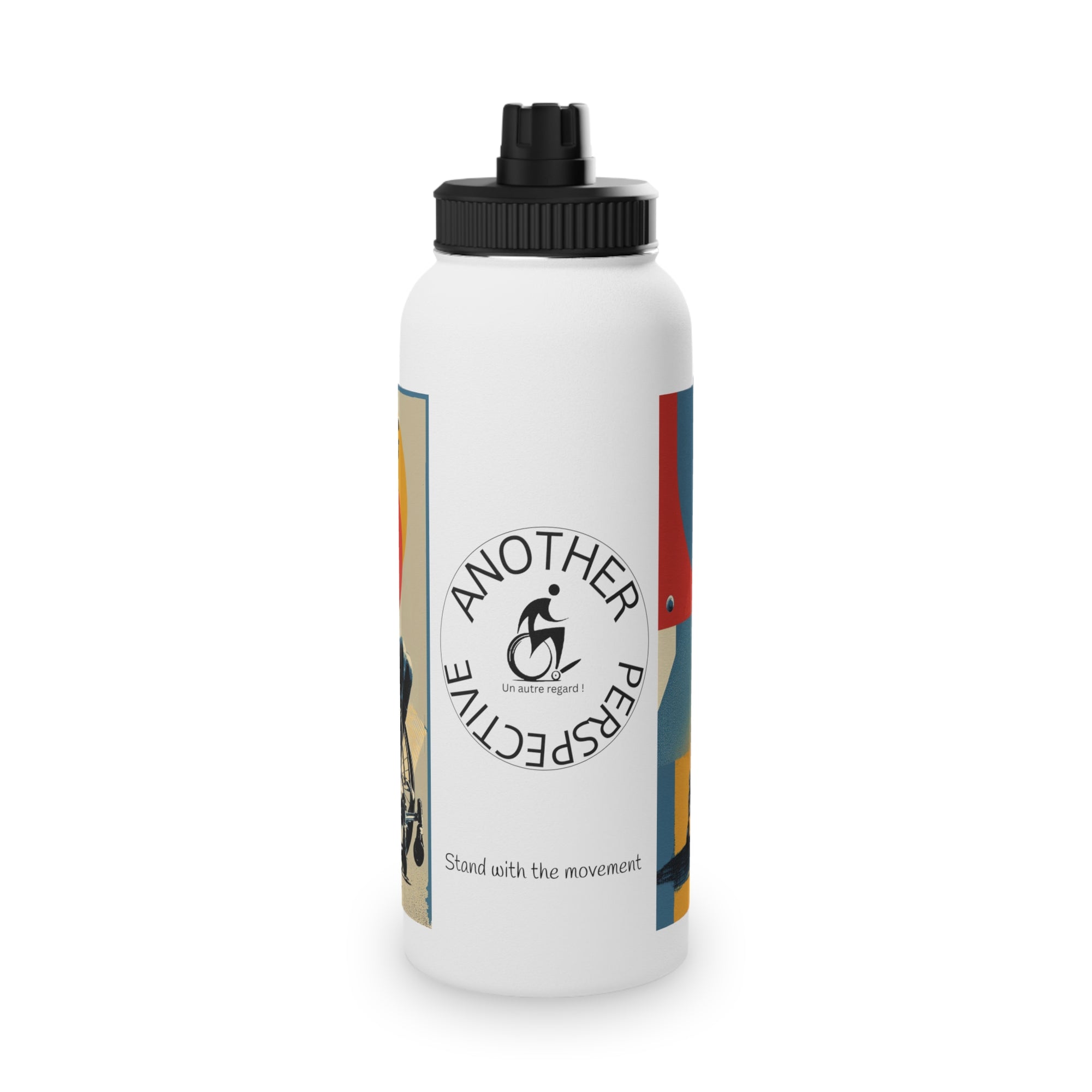 Vibrant Tennis Water Bottle, Stainless Steel Sports Bottle, Eco-Friendly Hydration, Outdoor Adventure Gear, Unique Gift for Cyclists