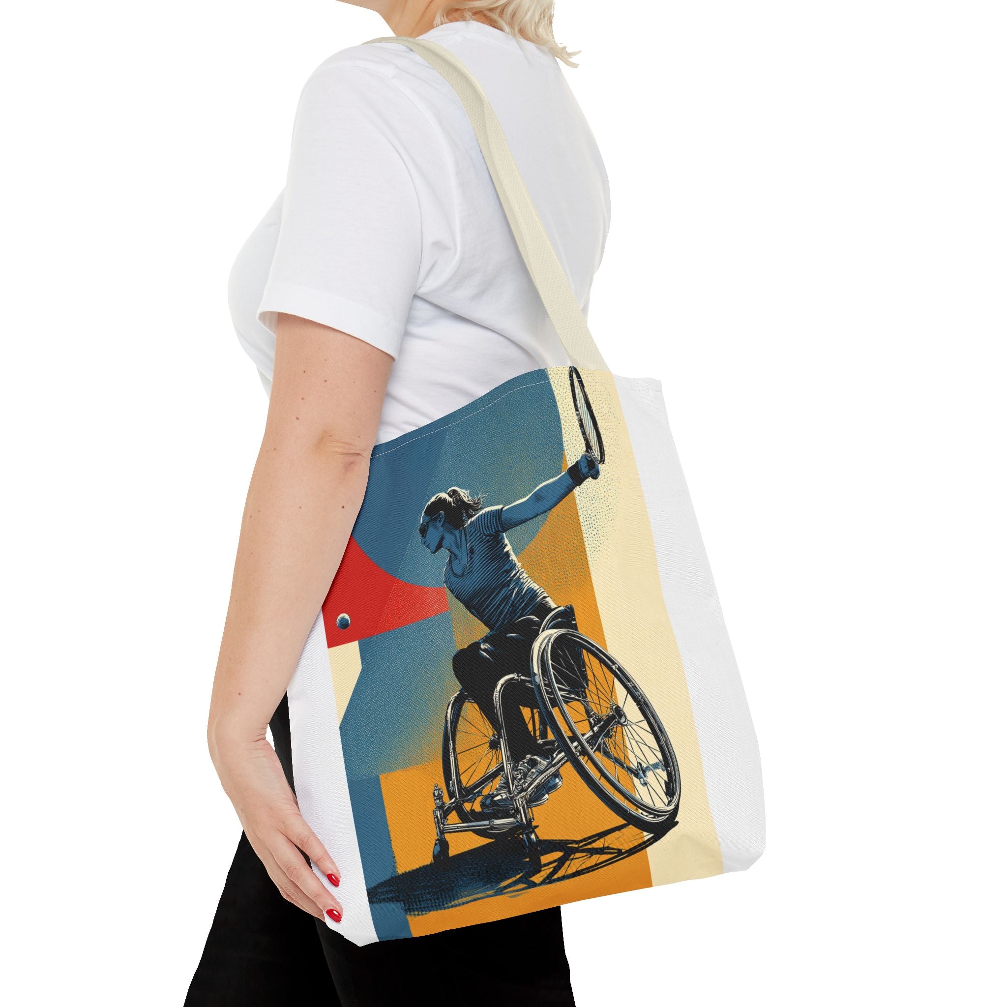 Inspirational Wheelchair Sports Tote Bag | Motivational Gym Bag, Everyday Use, Eco-Friendly Gift, Unique Sporty Design