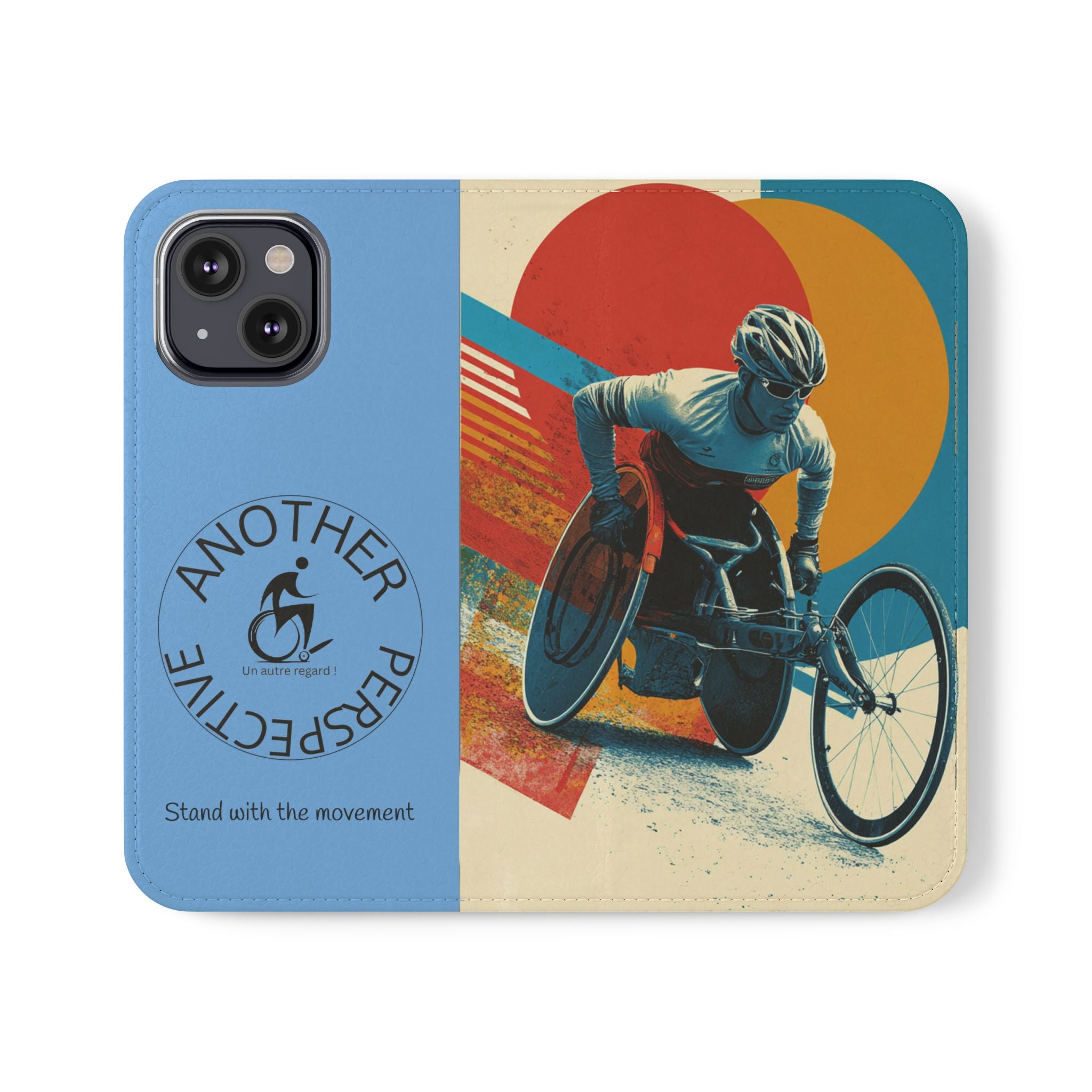 Mobility Advocate Flip Case for Phone Wheelchair, Supportive Gift for Activists, Stylish Wallet Phone Case, Perfect for Everyday Use