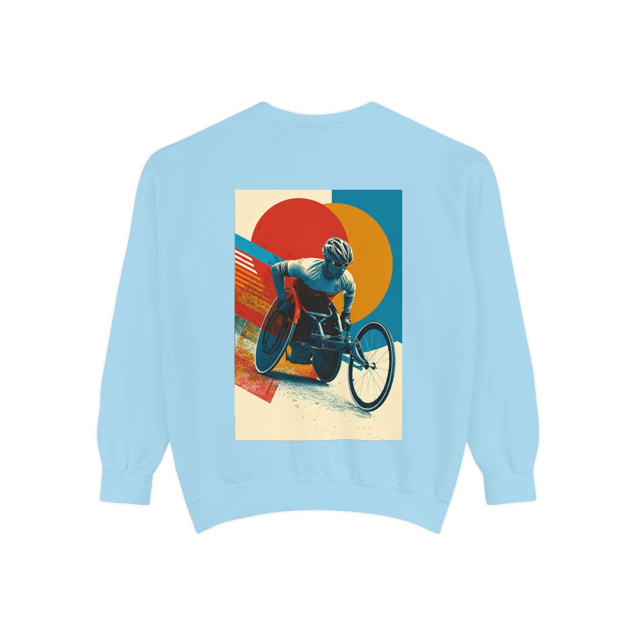 Inspirational Unisex Sweatshirt - Motivational Sports Wheelchair course Design | Perfect for Coaches, Athletes, Gifts, Casual Wear, and Events