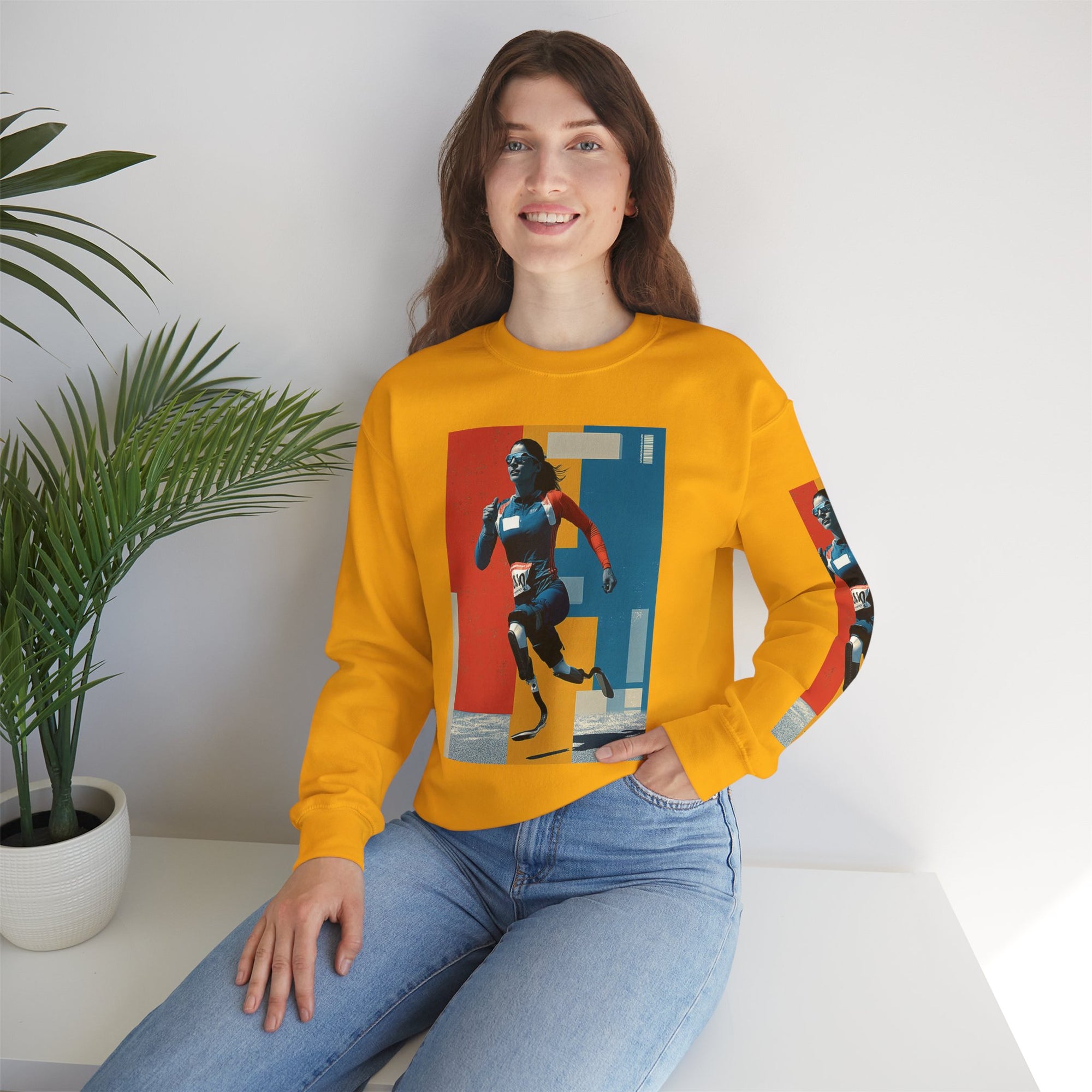 Inclusive WheelChair Course Sports Themed Sweatshirt for Empowerment, Unisex Heavy Blend Crewneck, Inspirational Gift for Activists