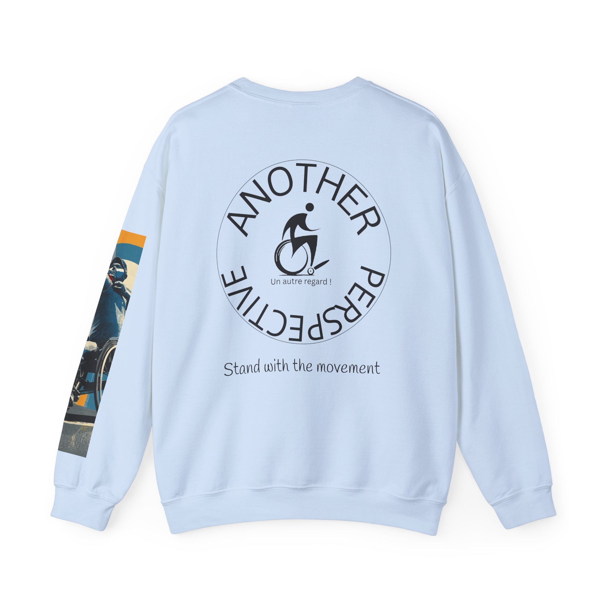 Inclusive WheelChair Archery Sports Themed Sweatshirt for Empowerment, Unisex Heavy Blend Crewneck, Inspirational Gift for Activists