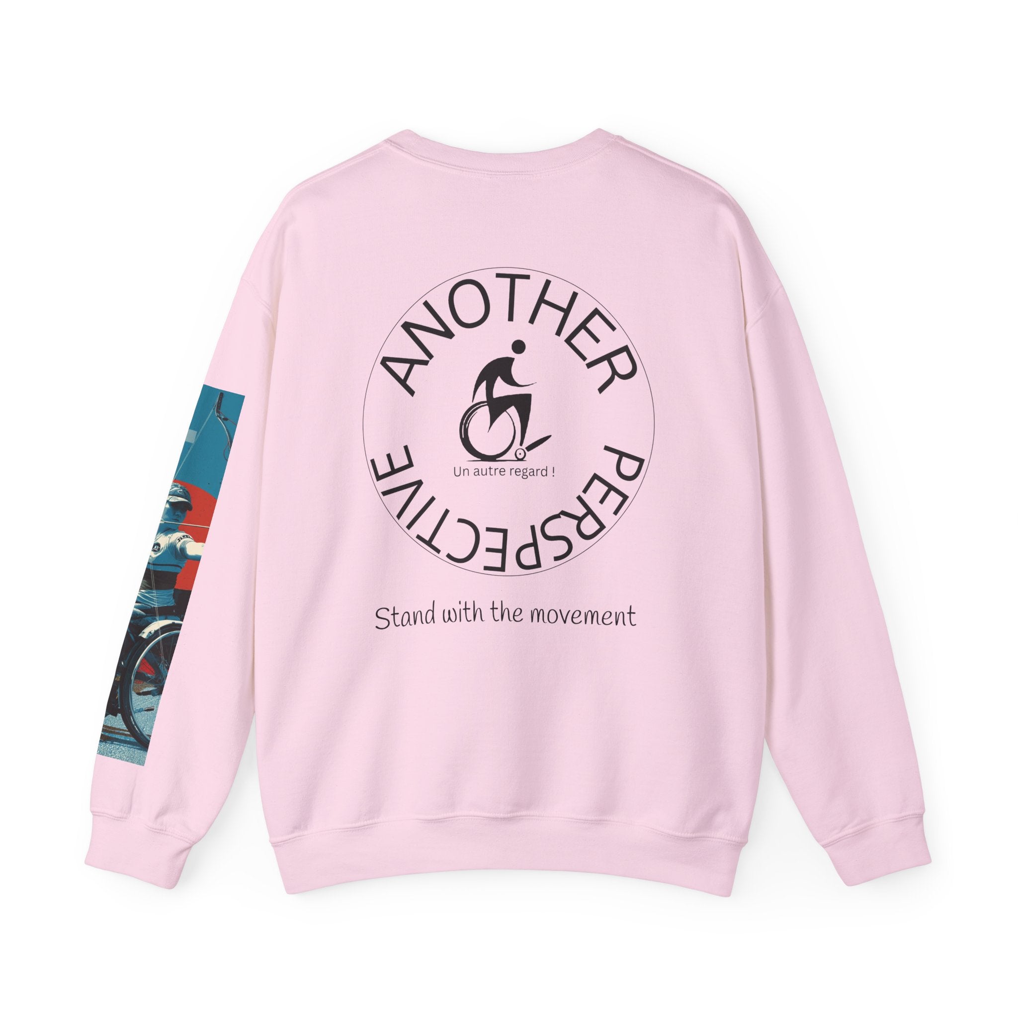 nclusive WheelChair Archery Sports Themed Sweatshirt for Empowerment, Unisex Heavy Blend Crewneck, Inspirational Gift for Activists