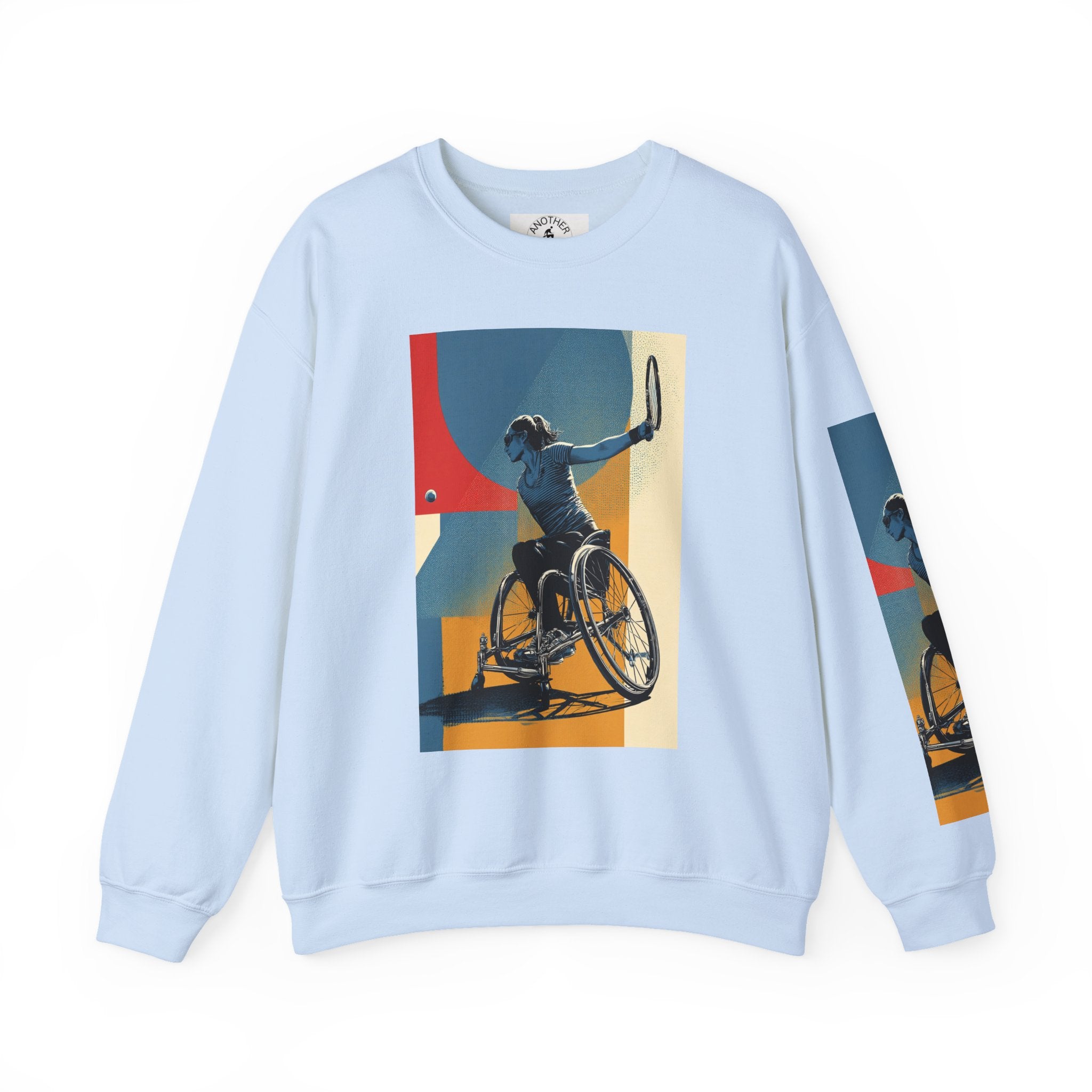 Inclusive WheelChair Course Sports Themed Sweatshirt for Empowerment, Unisex Heavy Blend Crewneck, Inspirational Gift for Activists