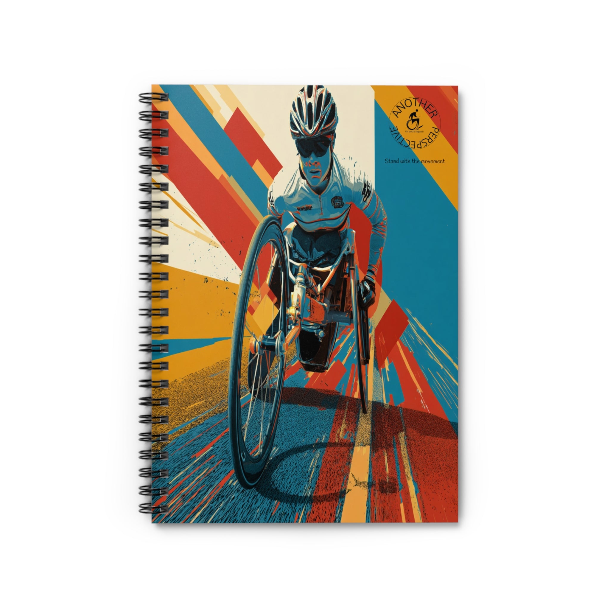 Inspirational Spiral Notebook Wheelchair Course- Empowering Artwork, Ideal for Goal-Setting, Journaling, Gifts for Athletes, Rehab Tools, Women's Empowerment