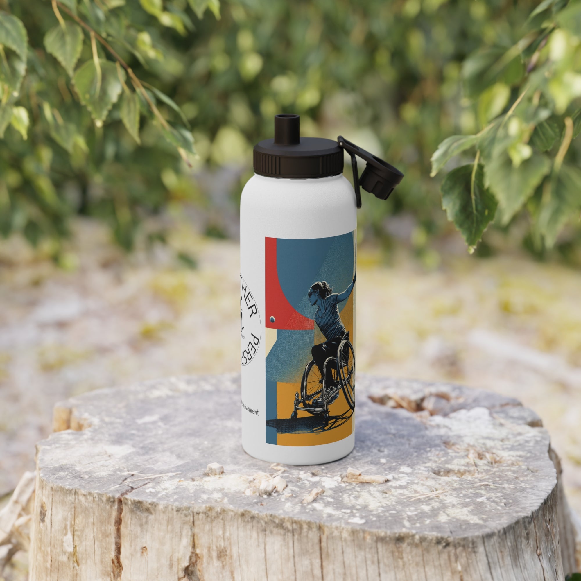 Vibrant Tennis Water Bottle, Stainless Steel Sports Bottle, Eco-Friendly Hydration, Outdoor Adventure Gear, Unique Gift for Cyclists
