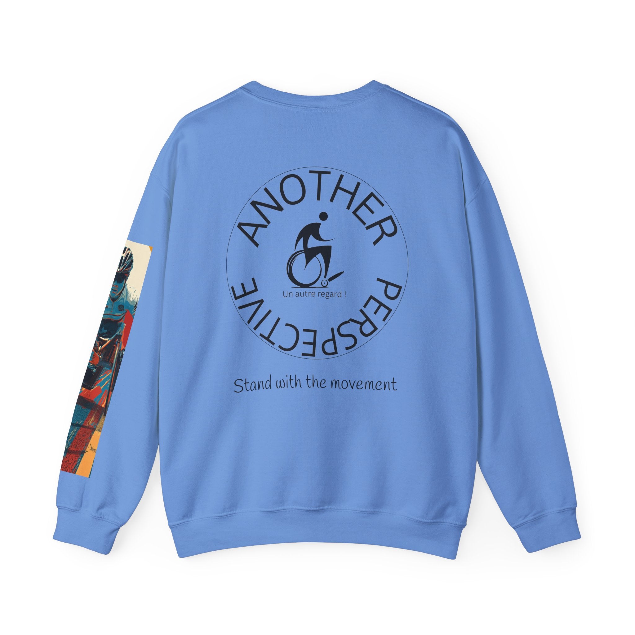 Inclusive WheelChair Course Sports Themed Sweatshirt for Empowerment, Unisex Heavy Blend Crewneck, Inspirational Gift for Activists