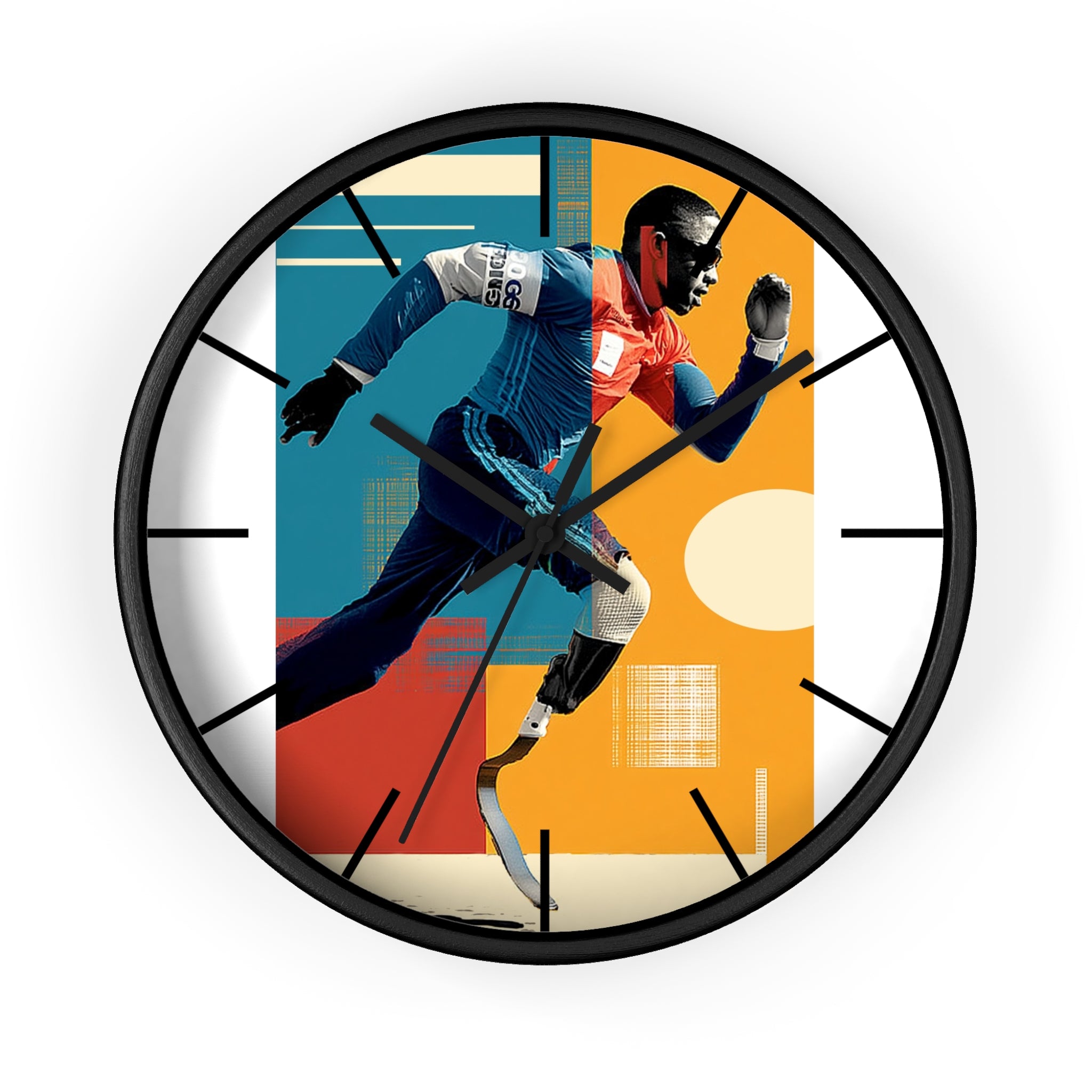 Motivational Sports Course Wall Clock, Inspirational Decor for Athletes, Fitness Gift, Perfect for Home Gym, Competition, or Office