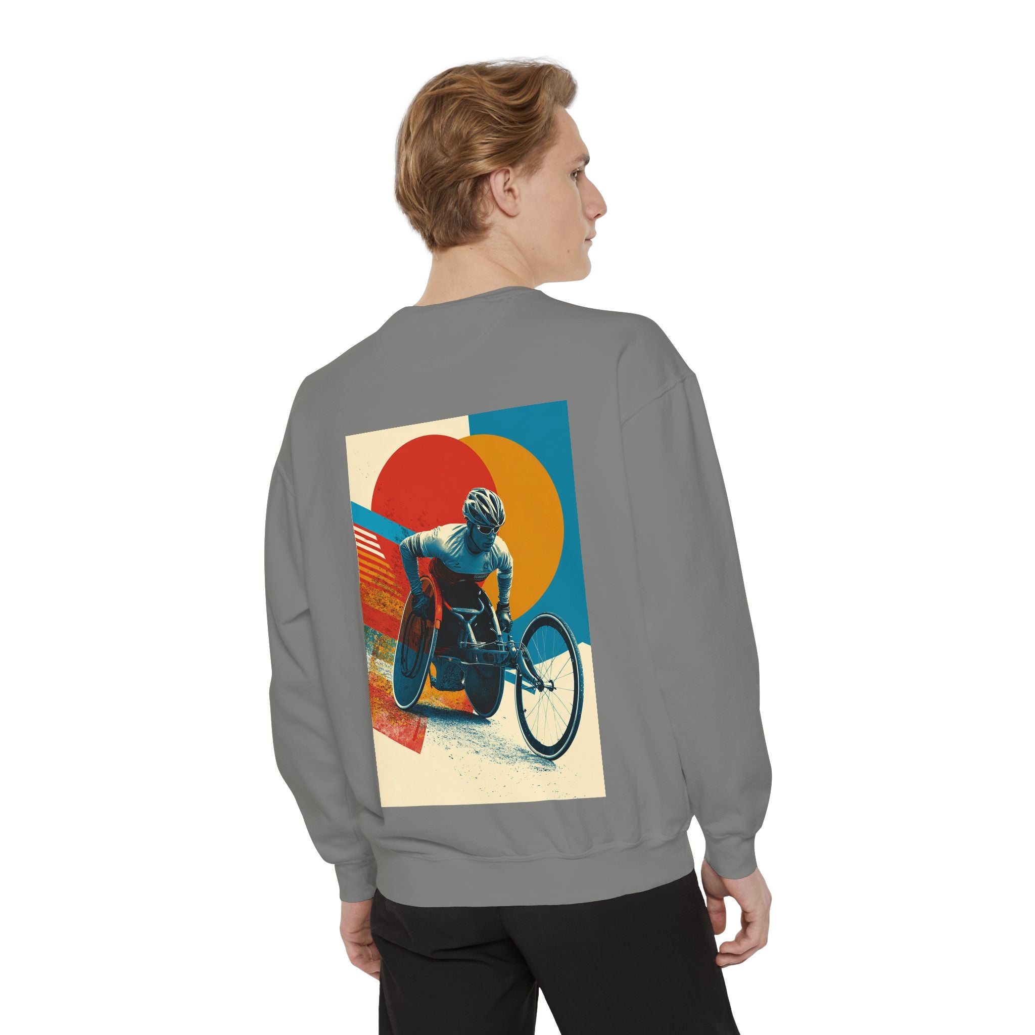 Inspirational Unisex Sweatshirt - Motivational Sports Wheelchair course Design | Perfect for Coaches, Athletes, Gifts, Casual Wear, and Events