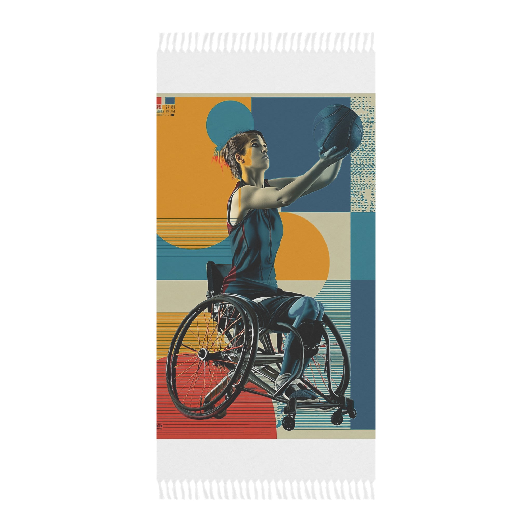 Boho Beach Towel - Vibrant Wheelchair Basket Design for Beach Days, Summer Fun, Gym Workout, Poolside Lounging, Outdoor Adventures