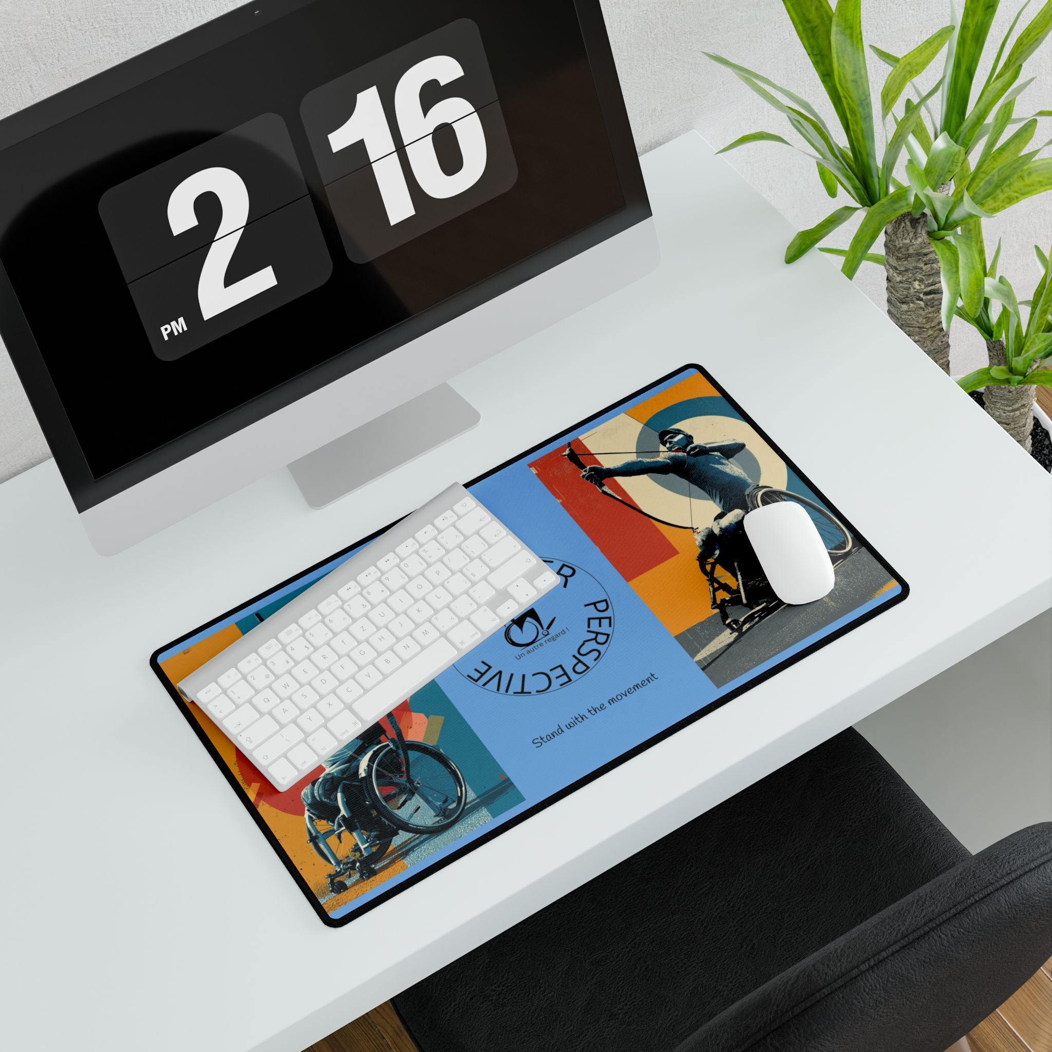 Adaptive Archery Wheelchair Athléte Sports Desk Mat - Another Perspective | Motivational Workspace Décor, Office Gift, Inspirational Desk Pad, Home Office Decor, [...]