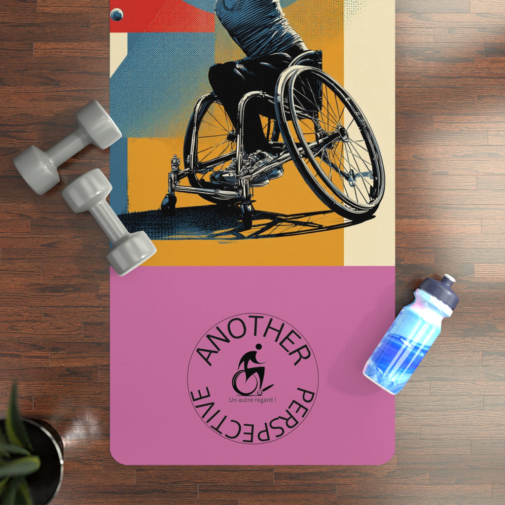 Rubber Yoga Mat with Inspirational Design - Ideal for Fitness Lovers, Home Workouts, Yoga Classes, Mindfulness, Gift for Yogis