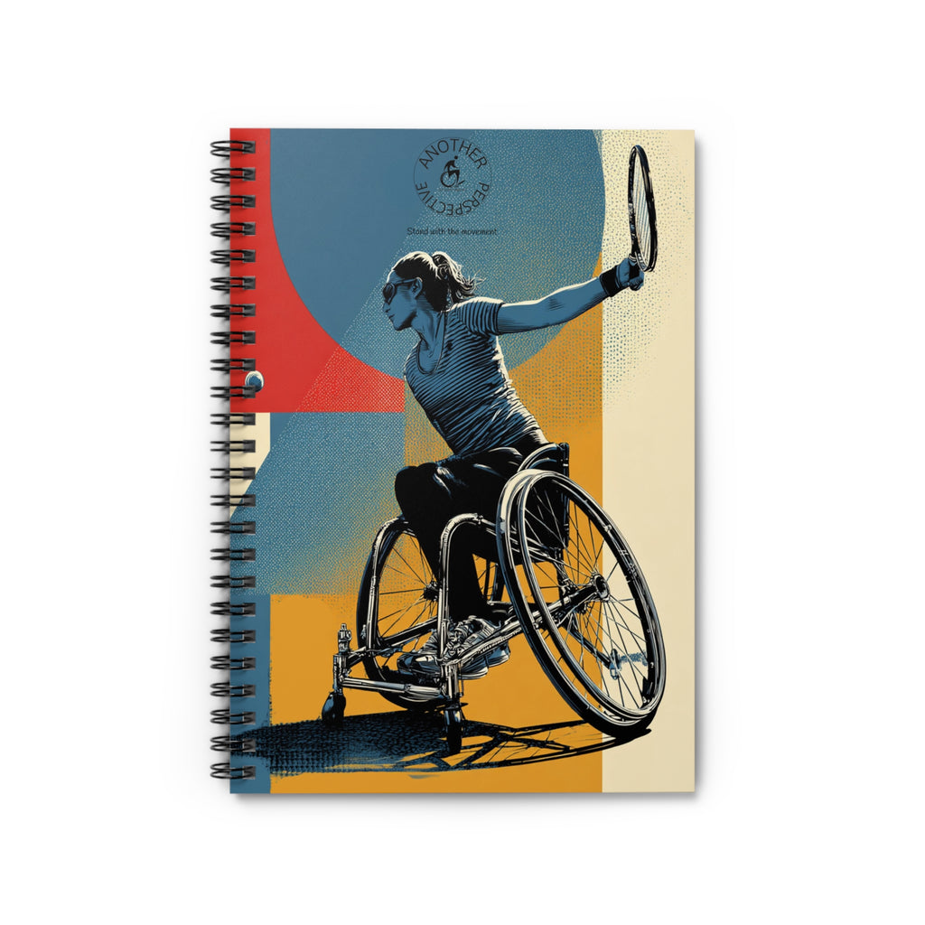 Inspirational Spiral Notebook Tennis- Empowering Artwork, Ideal for Goal-Setting, Journaling, Gifts for Athletes, Rehab Tools, Women's Empowerment