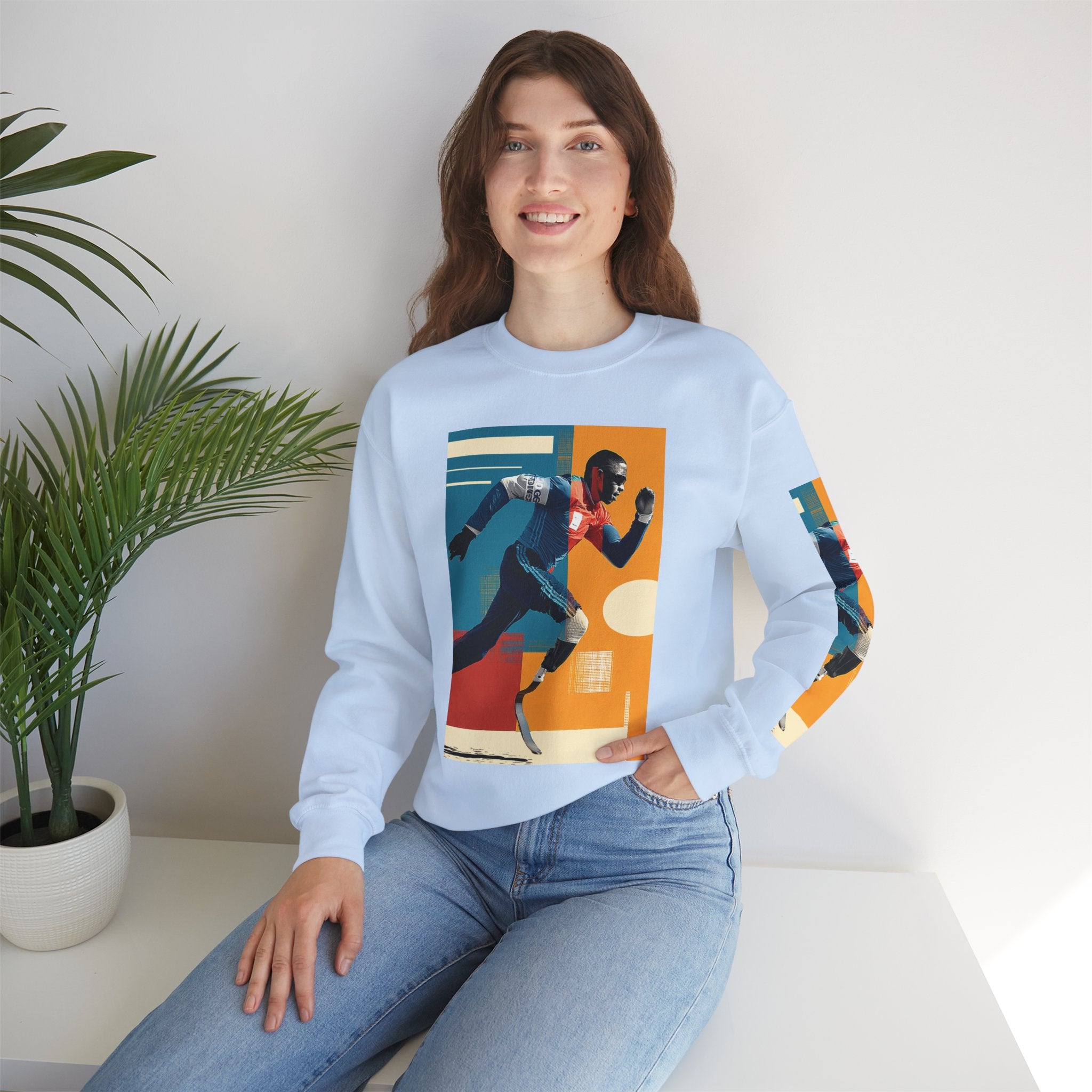 Inclusive Course Sports Themed Sweatshirt for Empowerment, Unisex Heavy Blend Crewneck, Inspirational Gift for Activists