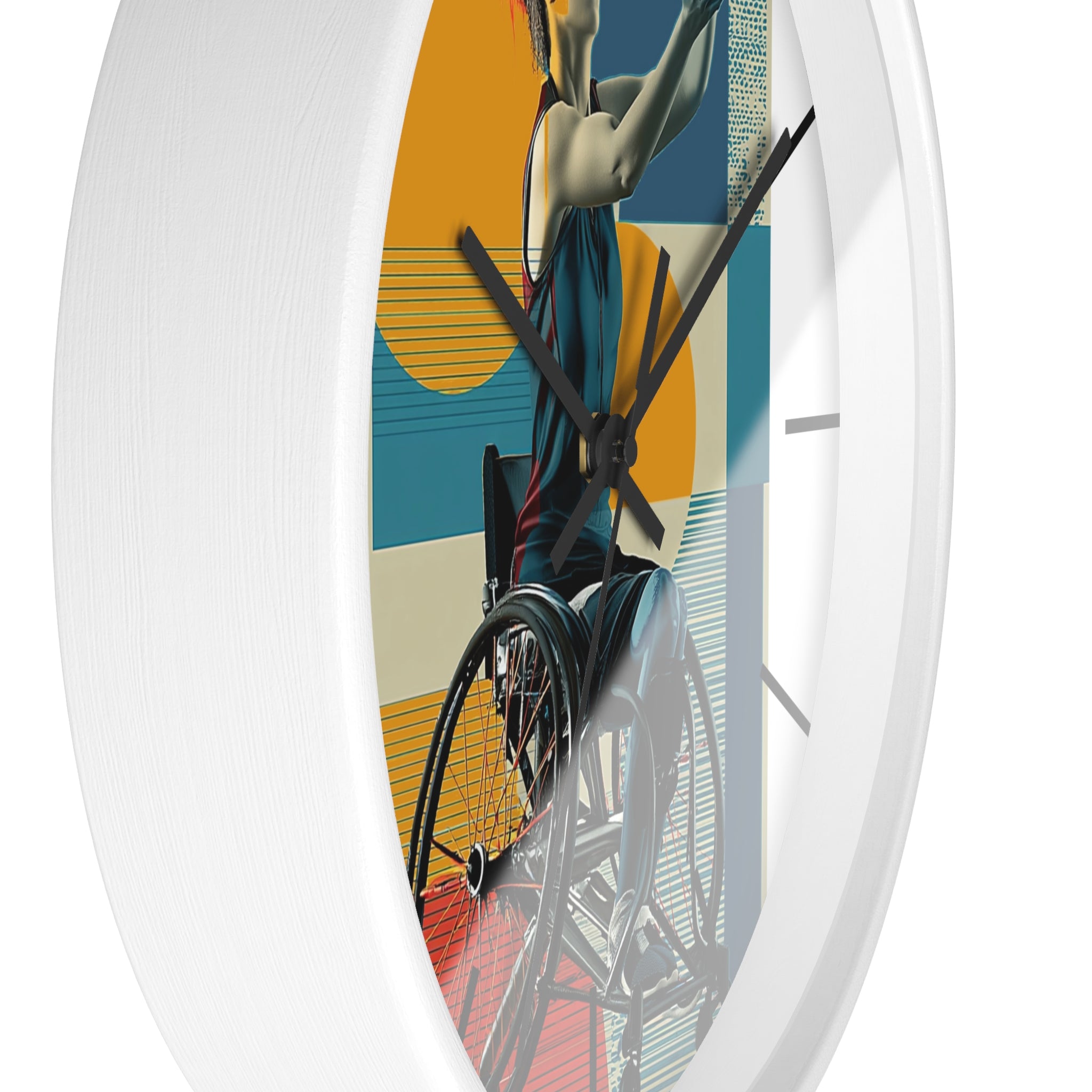 Motivational Sports Basket Wall Clock, Inspirational Decor for Athletes, Fitness Gift, Perfect for Home Gym, Competition, or Office