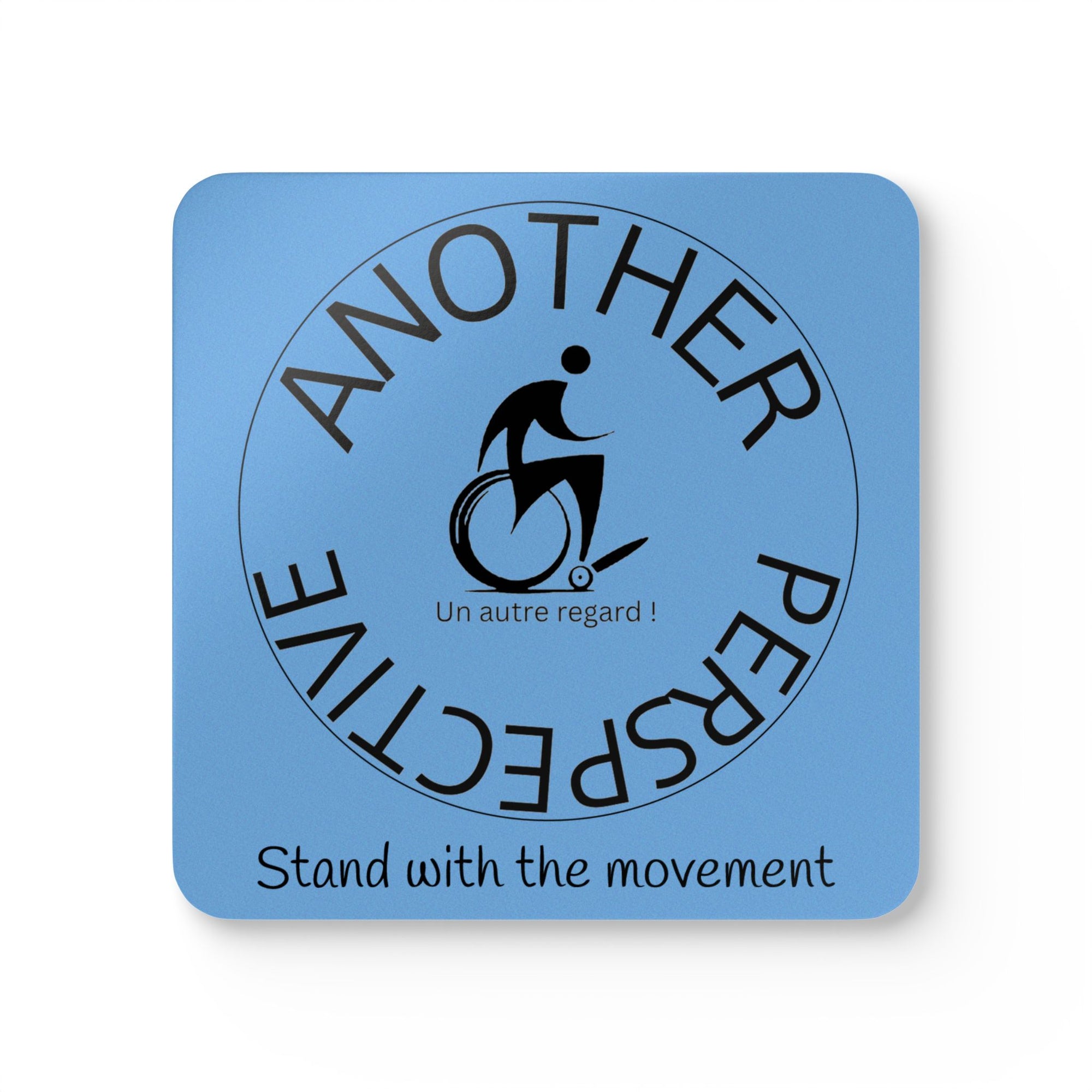 Corkwood Coaster Set - Eco-Friendly Drink Coasters, Perfect for Gifts, Home Decor, and Events, 'Stand with the Movement'
