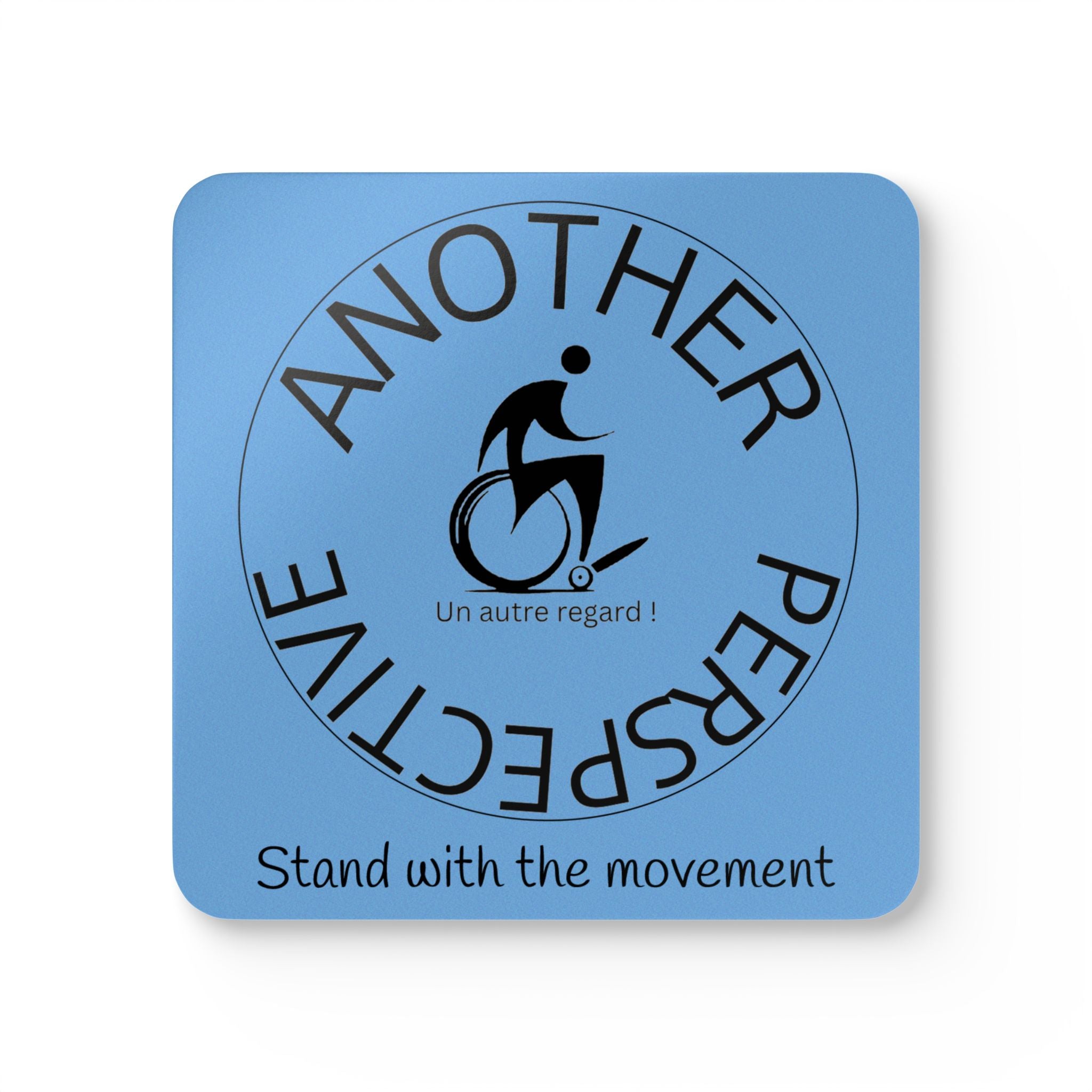 Corkwood Coaster Set - Eco-Friendly Drink Coasters, Perfect for Gifts, Home Decor, and Events, 'Stand with the Movement'