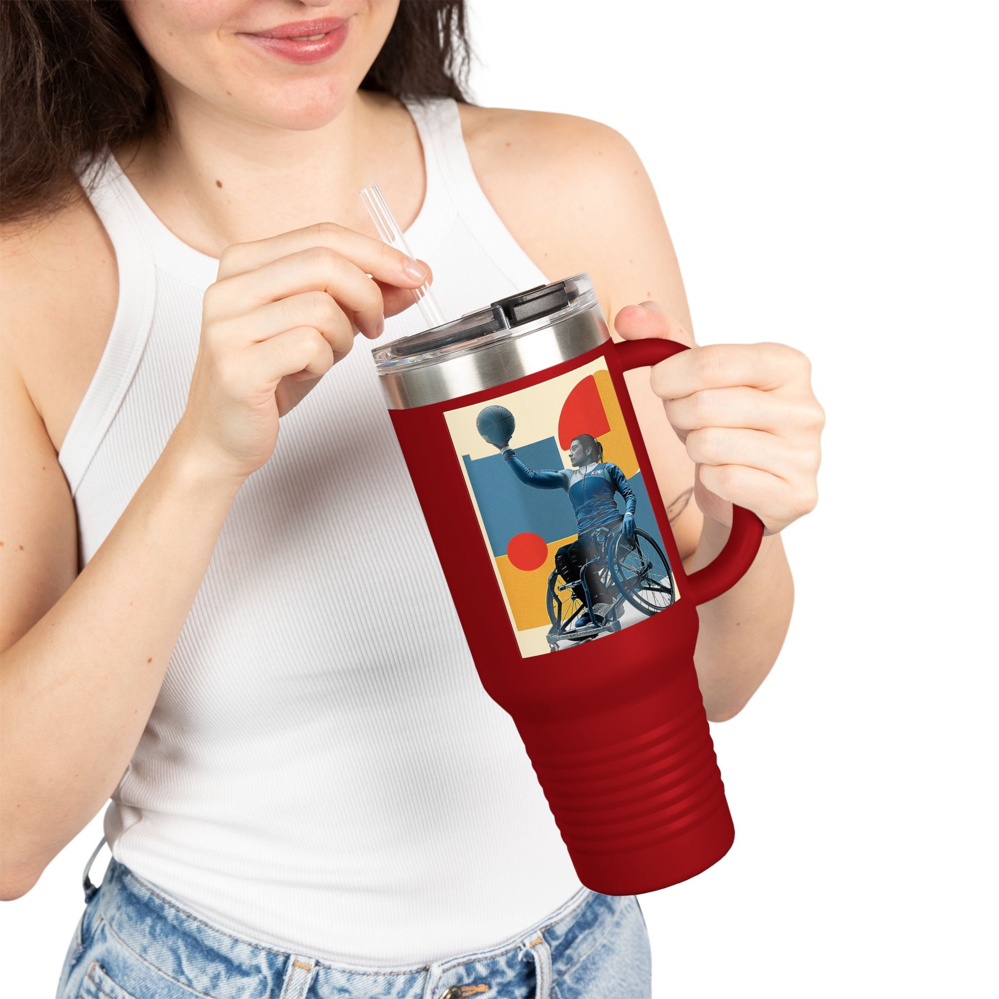 Vibrant Insulated Travel Mug, 40oz | Stylish Drinkware for Outdoor Adventures, Sports, Travel, Gifts