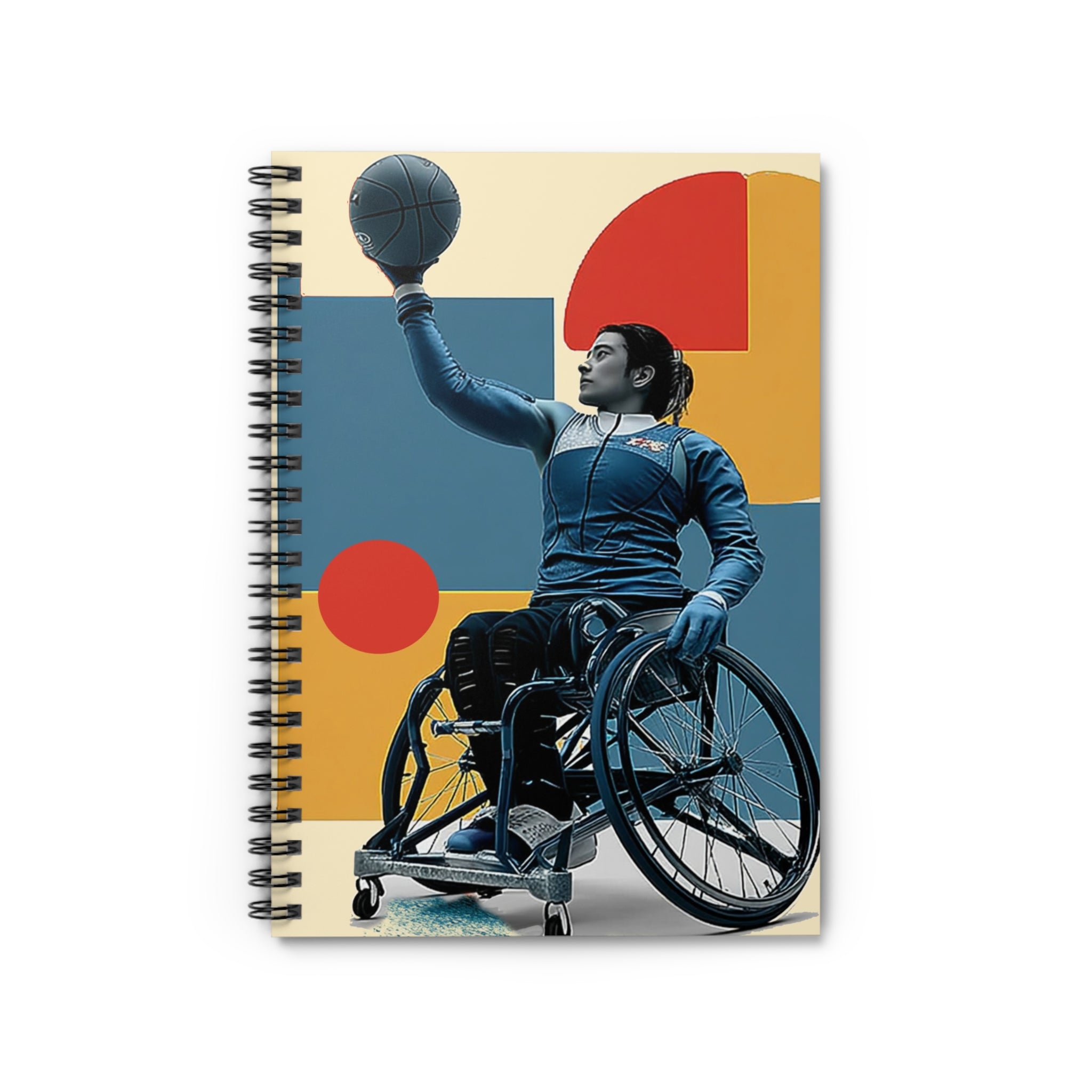 Inspirational Spiral Notebook Basket- Empowering Artwork, Ideal for Goal-Setting, Journaling, Gifts for Athletes, Rehab Tools, Women's Empowerment