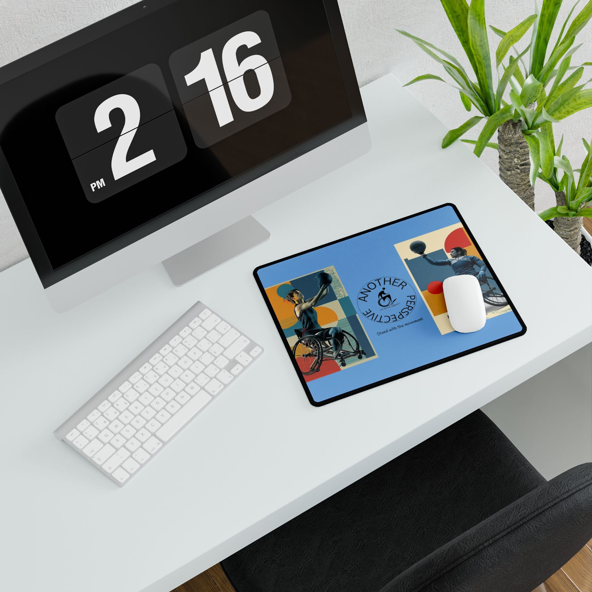 Adaptive Basket Sports Desk Mat - Another Perspective | Motivational Workspace Décor, Office Gift, Inspirational Desk Pad, Home Office Decor, [...]