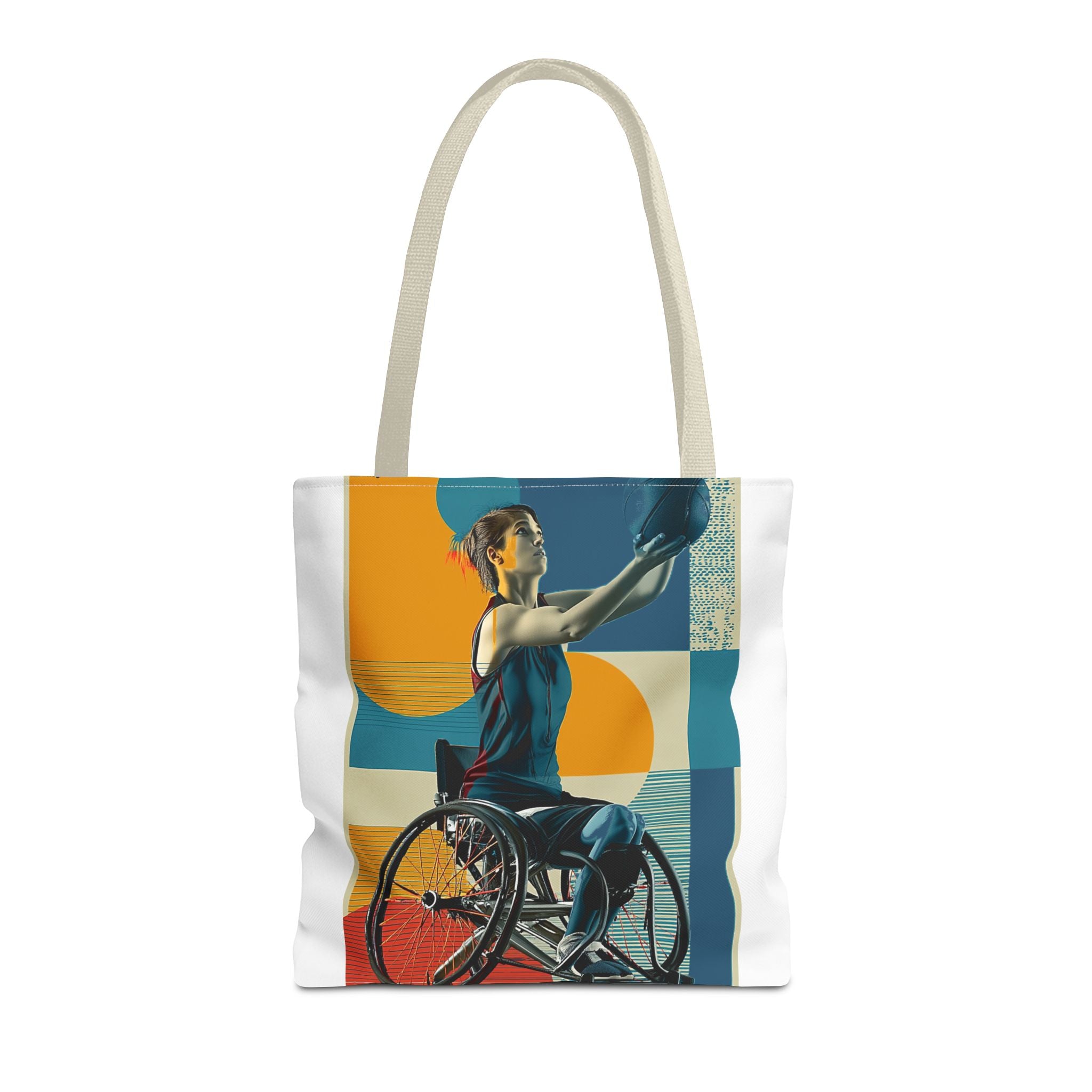 Inspirational Wheelchair Basket  Sports Tote Bag | Motivational Gym Bag, Everyday Use, Eco-Friendly Gift, Unique Sporty Design