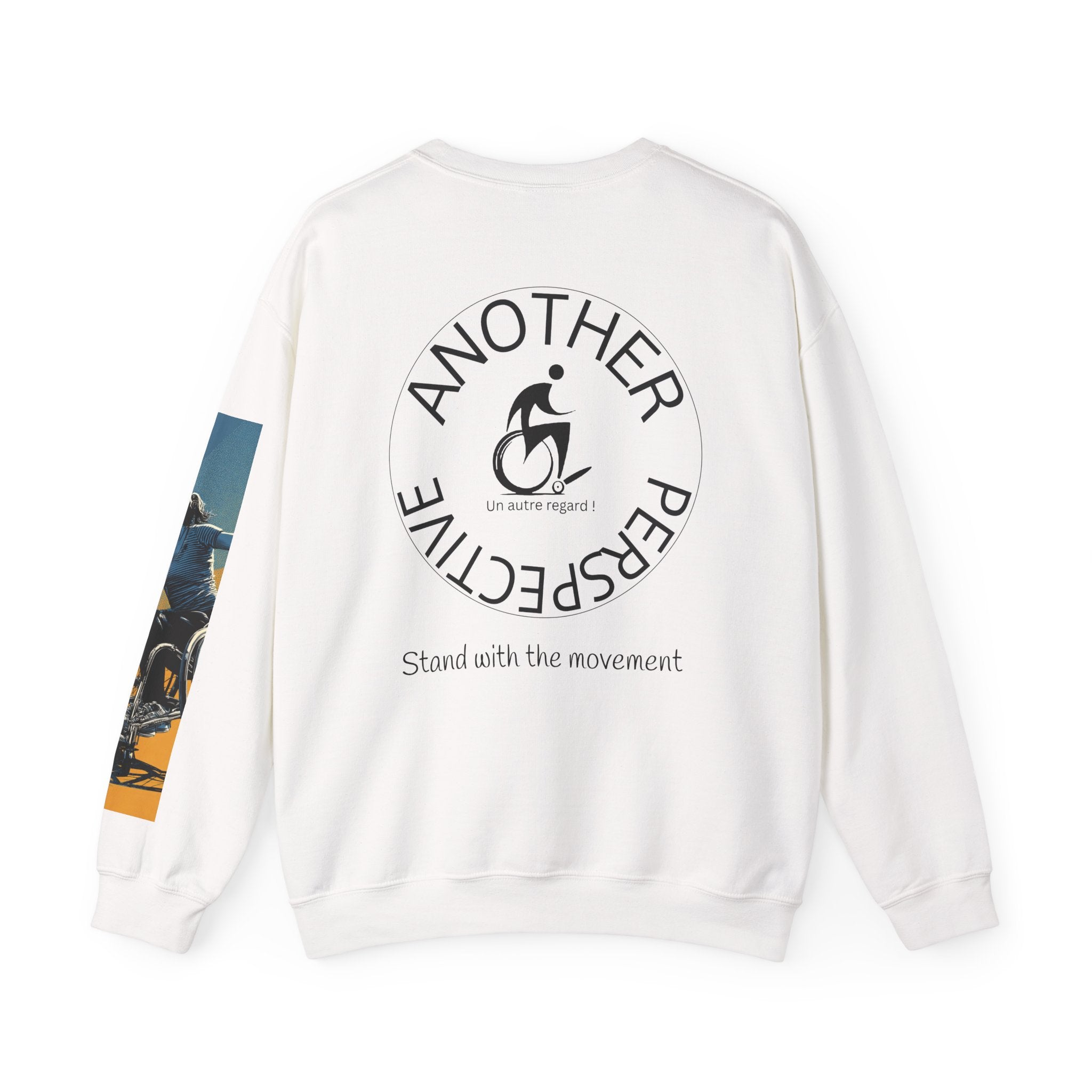 Inclusive WheelChair Course Sports Themed Sweatshirt for Empowerment, Unisex Heavy Blend Crewneck, Inspirational Gift for Activists