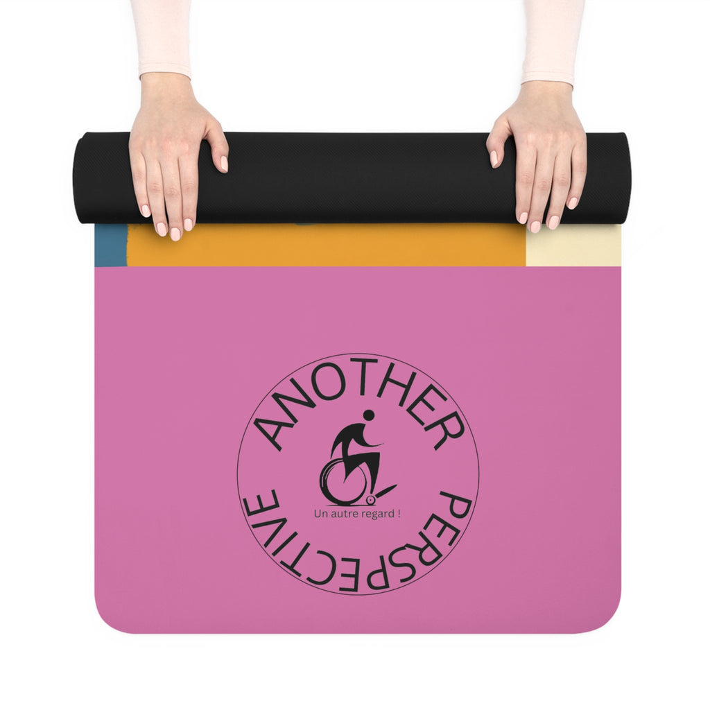 Rubber Yoga Mat with Inspirational Design - Ideal for Fitness Lovers, Home Workouts, Yoga Classes, Mindfulness, Gift for Yogis