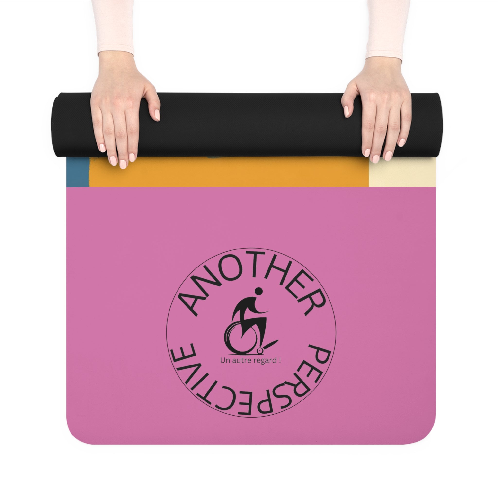 Rubber Yoga Mat with Inspirational Design - Ideal for Fitness Lovers, Home Workouts, Yoga Classes, Mindfulness, Gift for Yogis