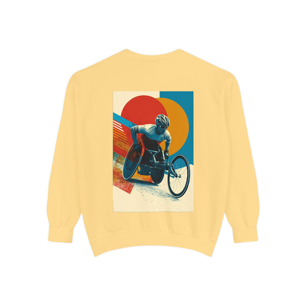 Inspirational Unisex Sweatshirt - Motivational Sports Wheelchair course Design | Perfect for Coaches, Athletes, Gifts, Casual Wear, and Events
