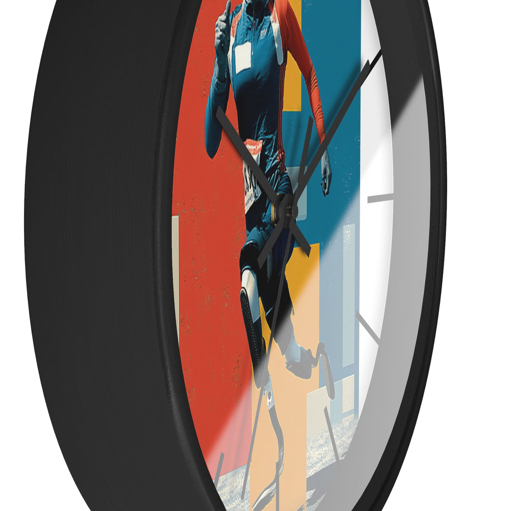 Motivational Sports Course Wall Clock, Inspirational Decor for Athletes, Fitness Gift, Perfect for Home Gym, Competition, or Office