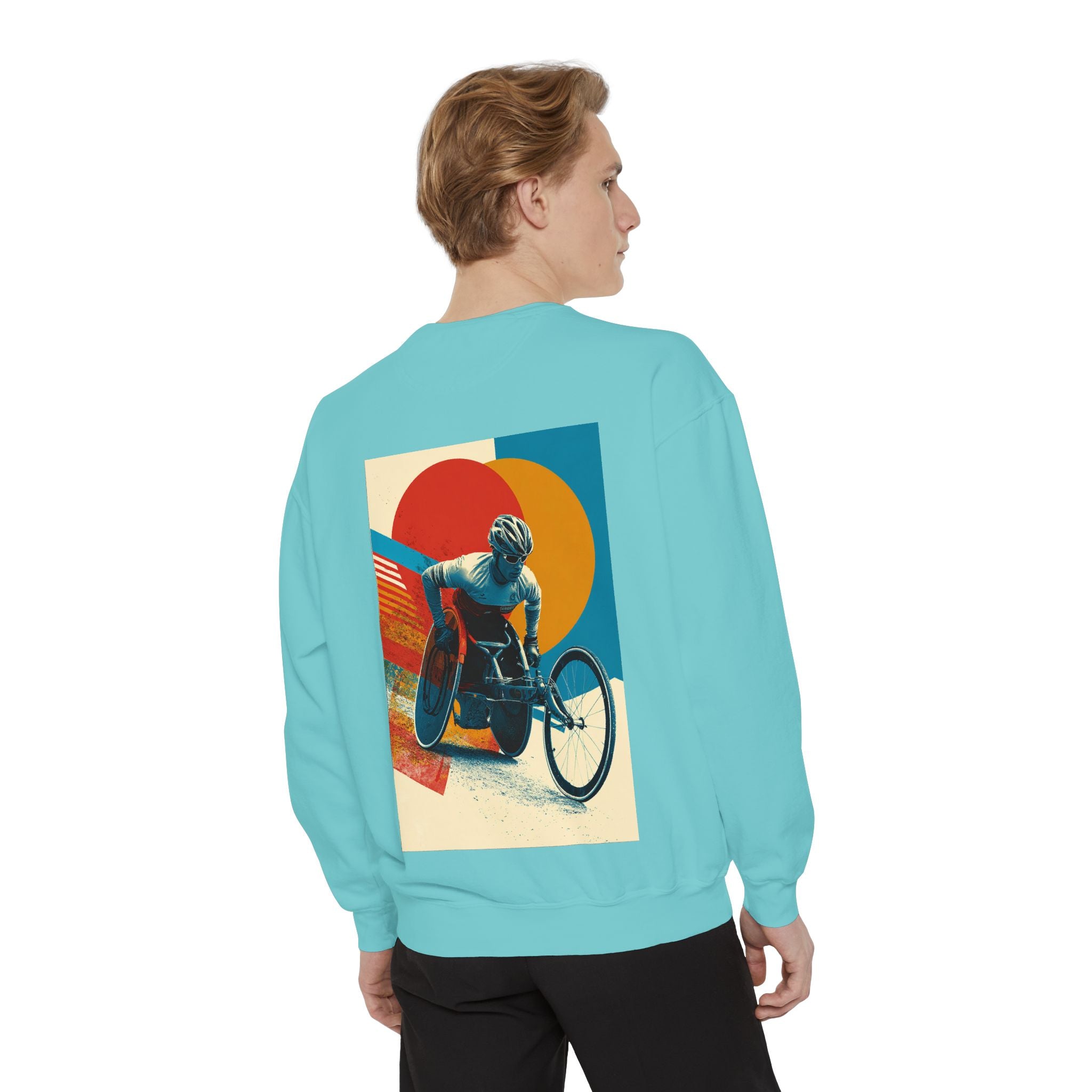 Inspirational Unisex Sweatshirt - Motivational Sports Wheelchair course Design | Perfect for Coaches, Athletes, Gifts, Casual Wear, and Events