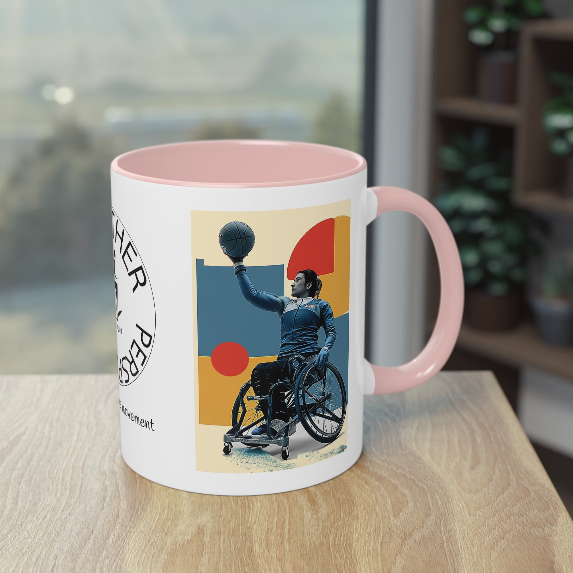 Dynamic Two-Tone Coffee Mug Basket,  Ideal Gift for Athletes, Motivational Morning Caffeine Boost, Sports Lover Cup