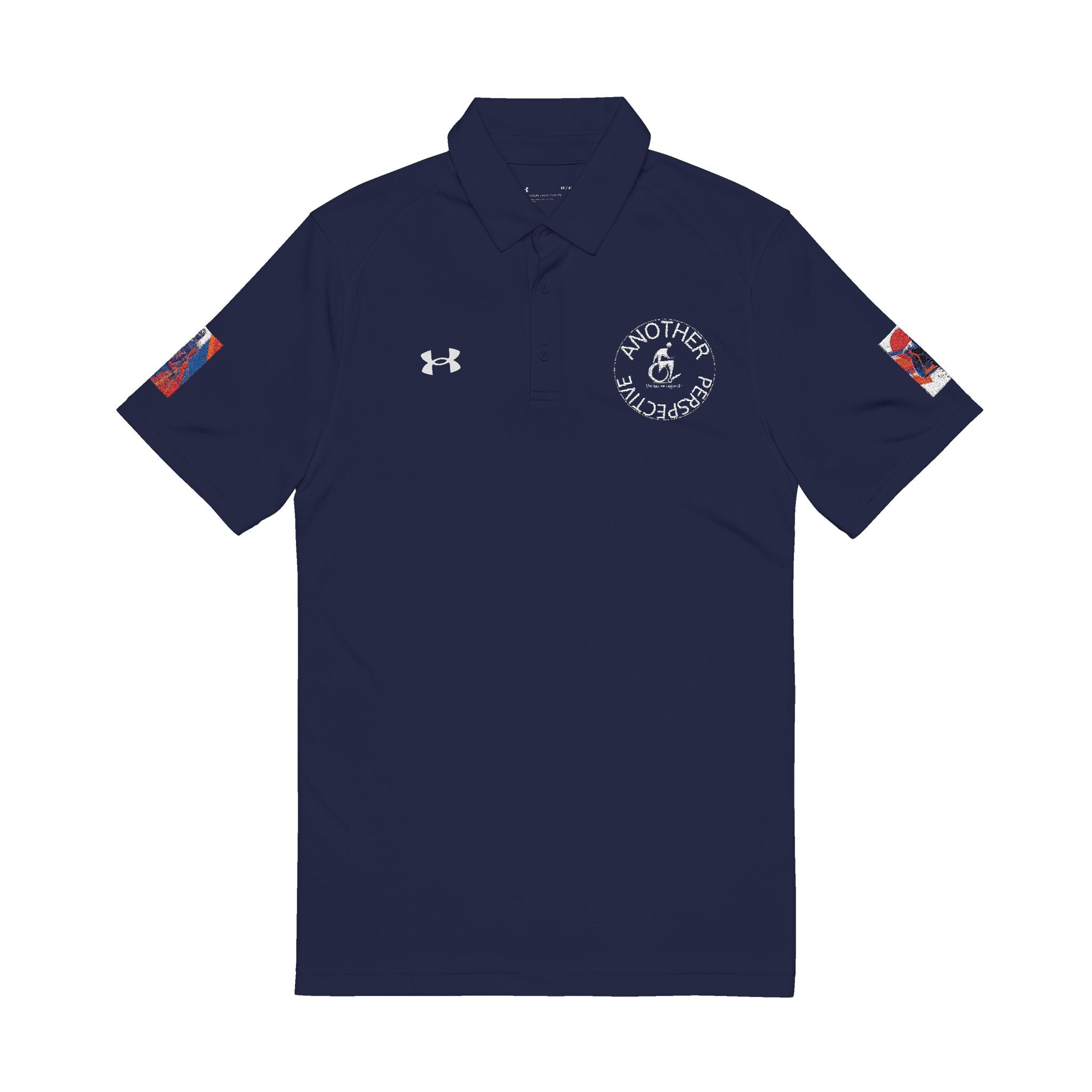 Men's Performance Polo Shirt wheelchair course , Stylish Athletic Wear, Casual Golf Shirt, Great for Summer Outings, Ideal Gift for Dads