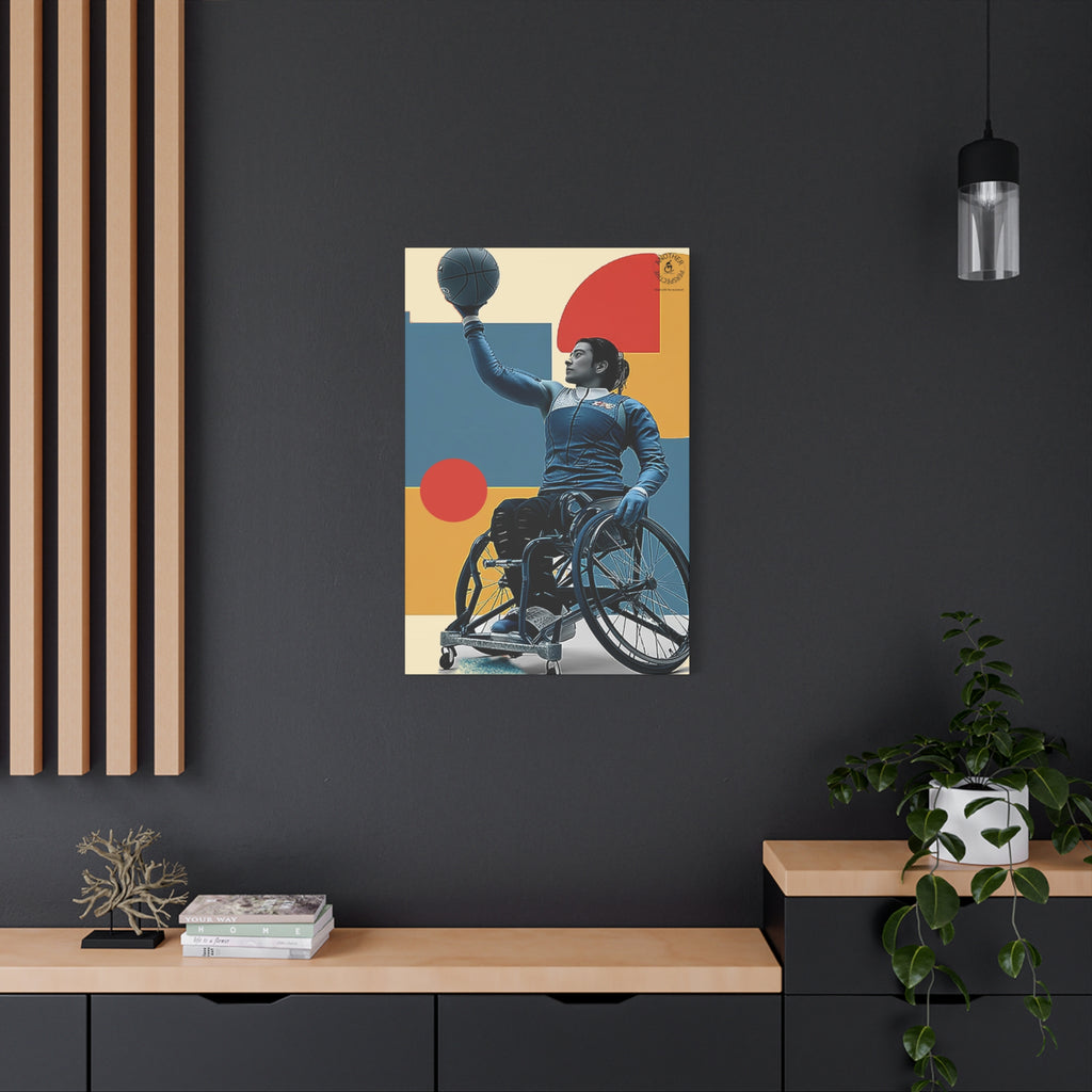 Empowering Wheelchair Basket Canvas Art, Inspirational Wall Decor, Motivational Home Decor, Unique Gift for Sports Enthusiasts, [...]