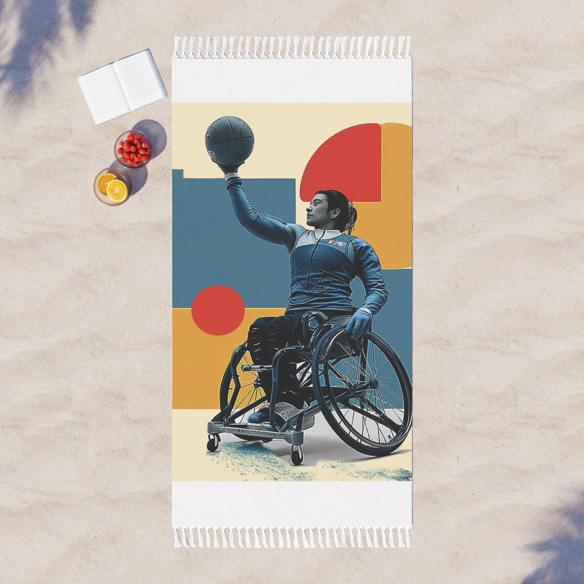 Boho Beach Towel - Vibrant Basket Design for Beach Days, Summer Fun, Gym Workout, Poolside Lounging, Outdoor Adventures