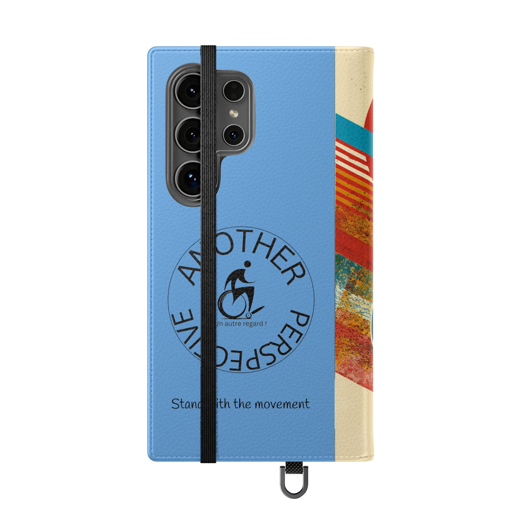 Mobility Advocate Flip Case for Phone Wheelchair, Supportive Gift for Activists, Stylish Wallet Phone Case, Perfect for Everyday Use