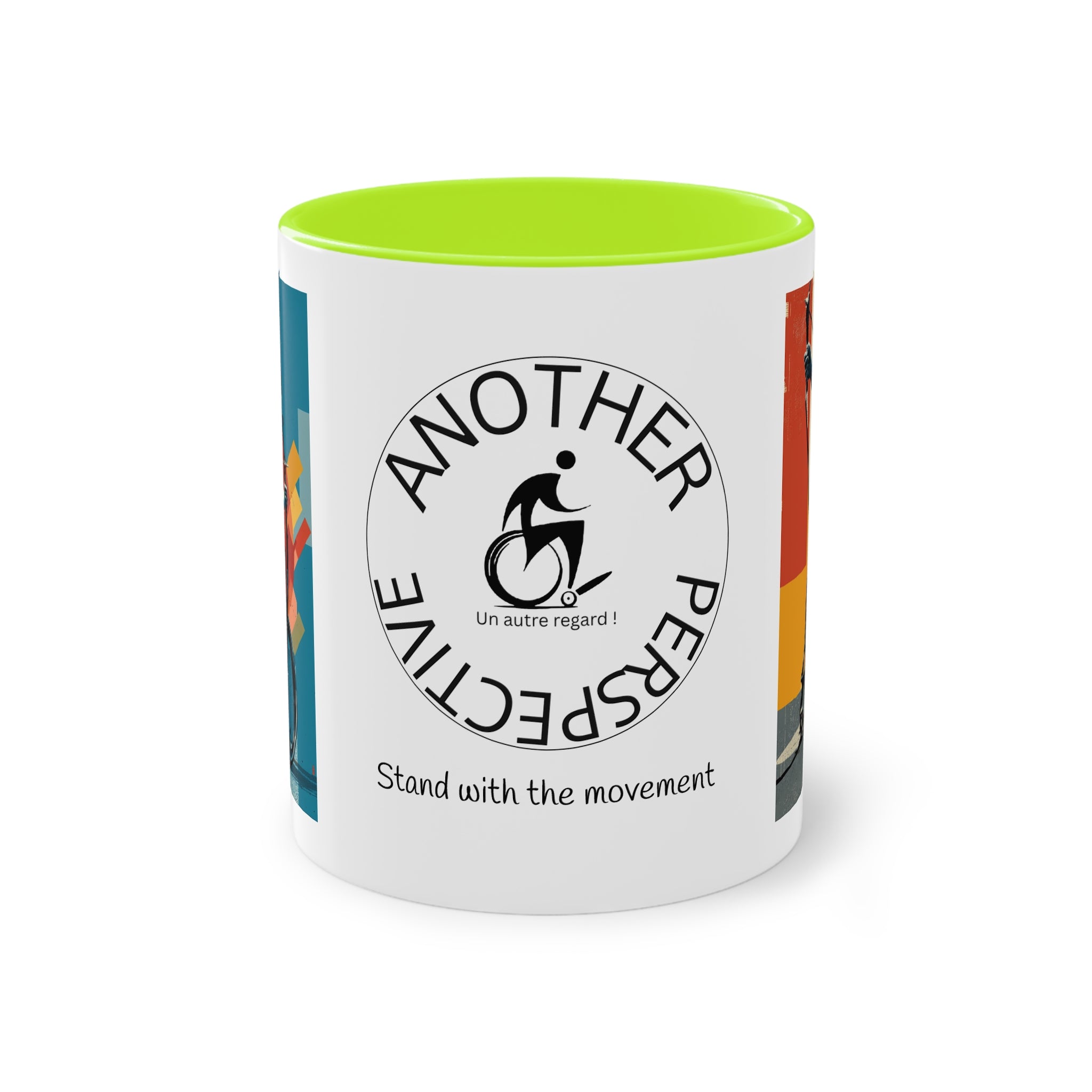 Dynamic Two-Tone Coffee Mug Archery,  Ideal Gift for Athletes, Motivational Morning Caffeine Boost, Sports Lover Cup